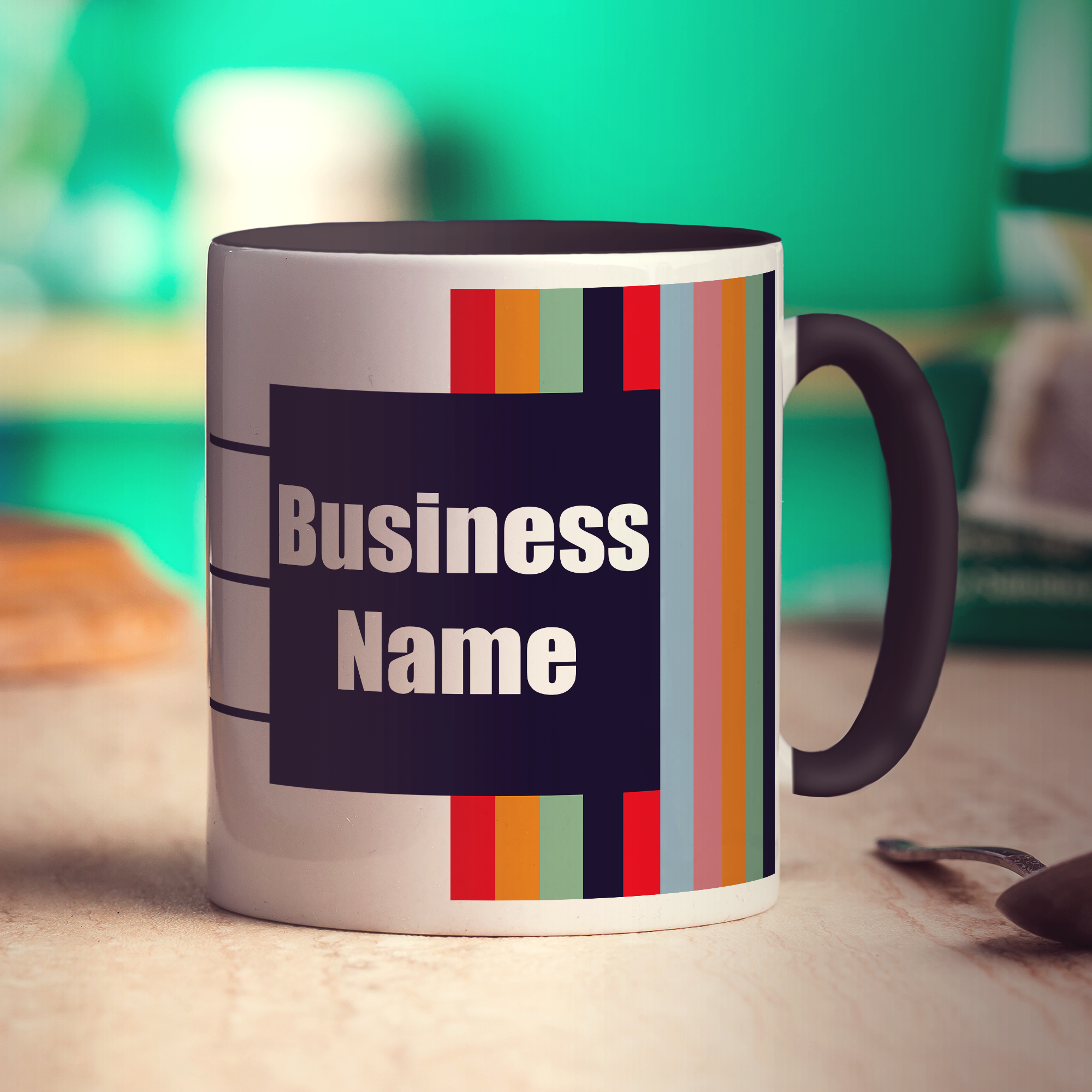 Promotional Mug with Funky Stripes