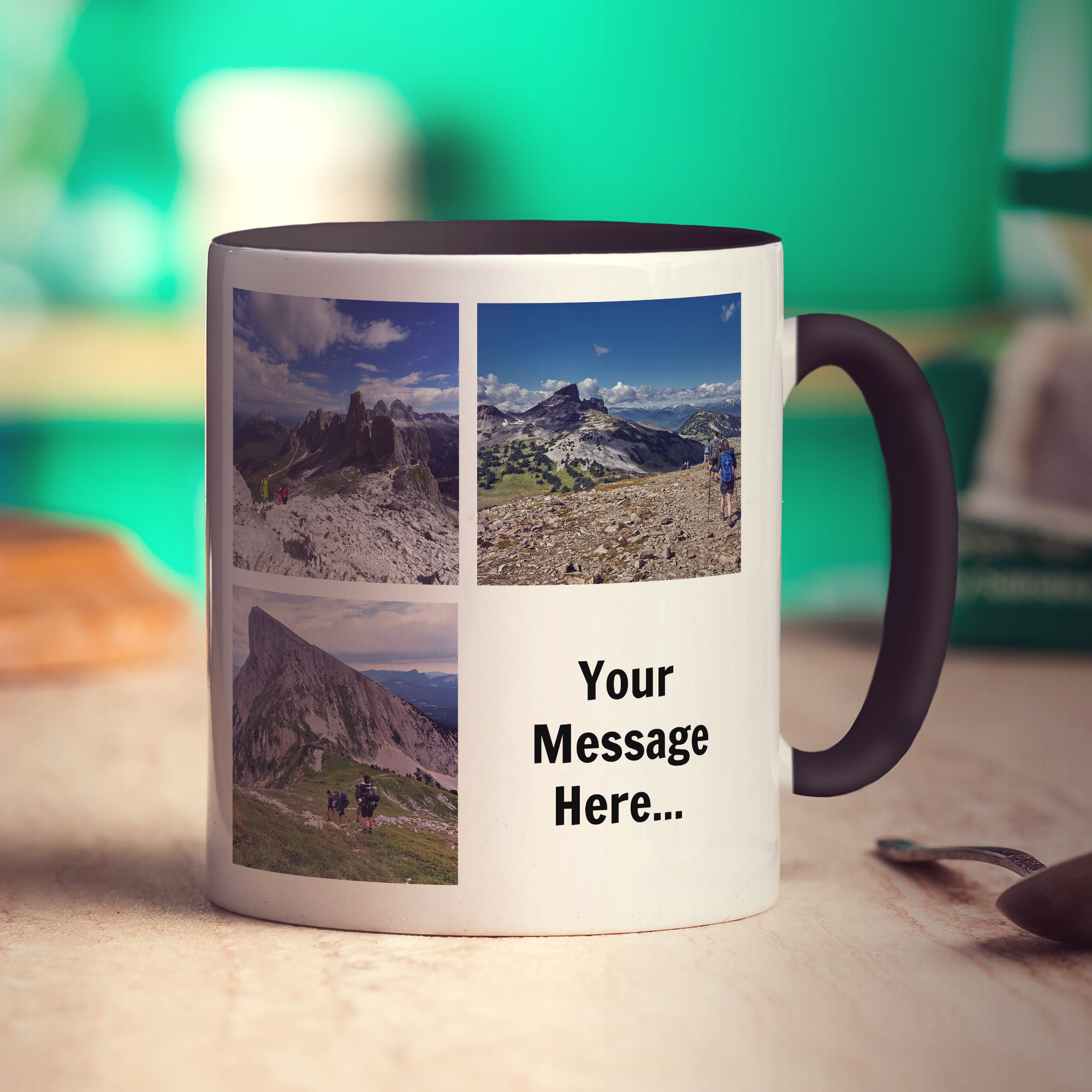3 Photo and Message Collage Mug