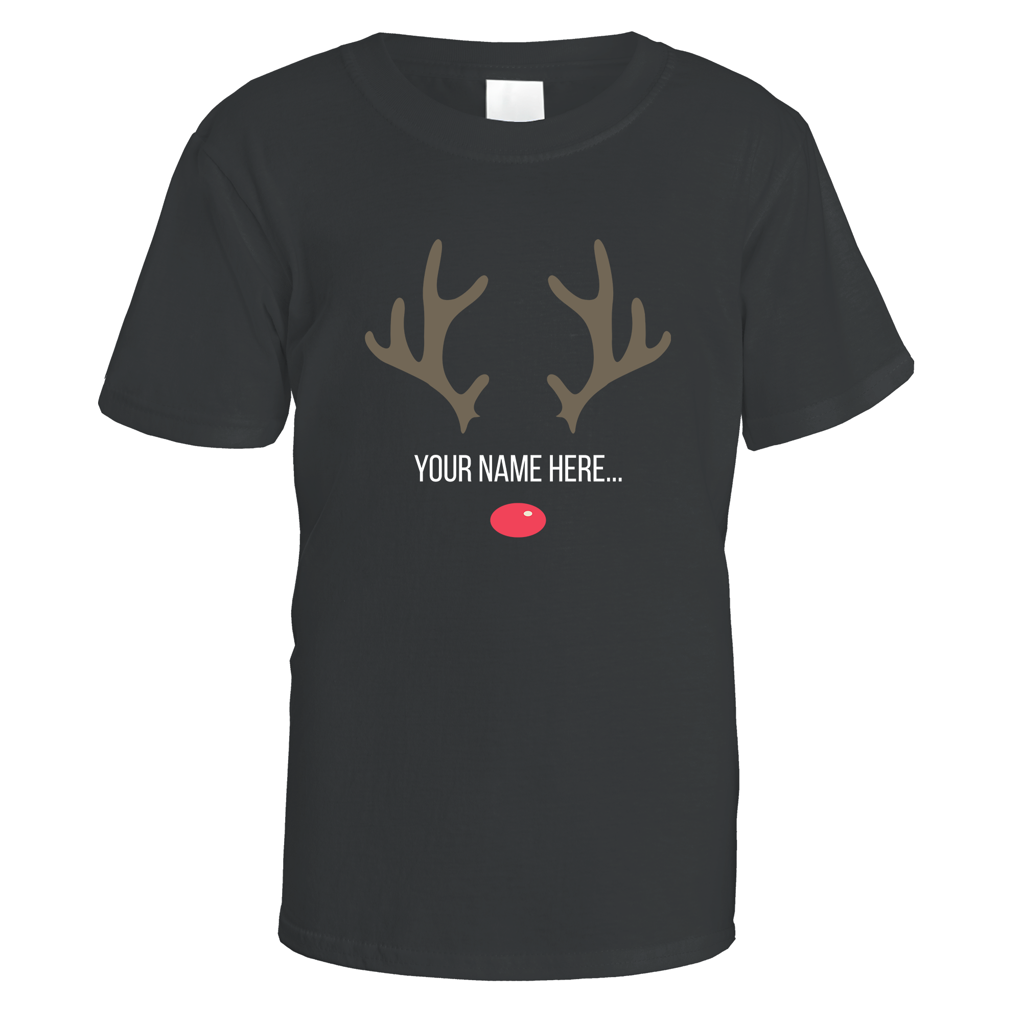 Festive Reindeer Name Personalised T-Shirt