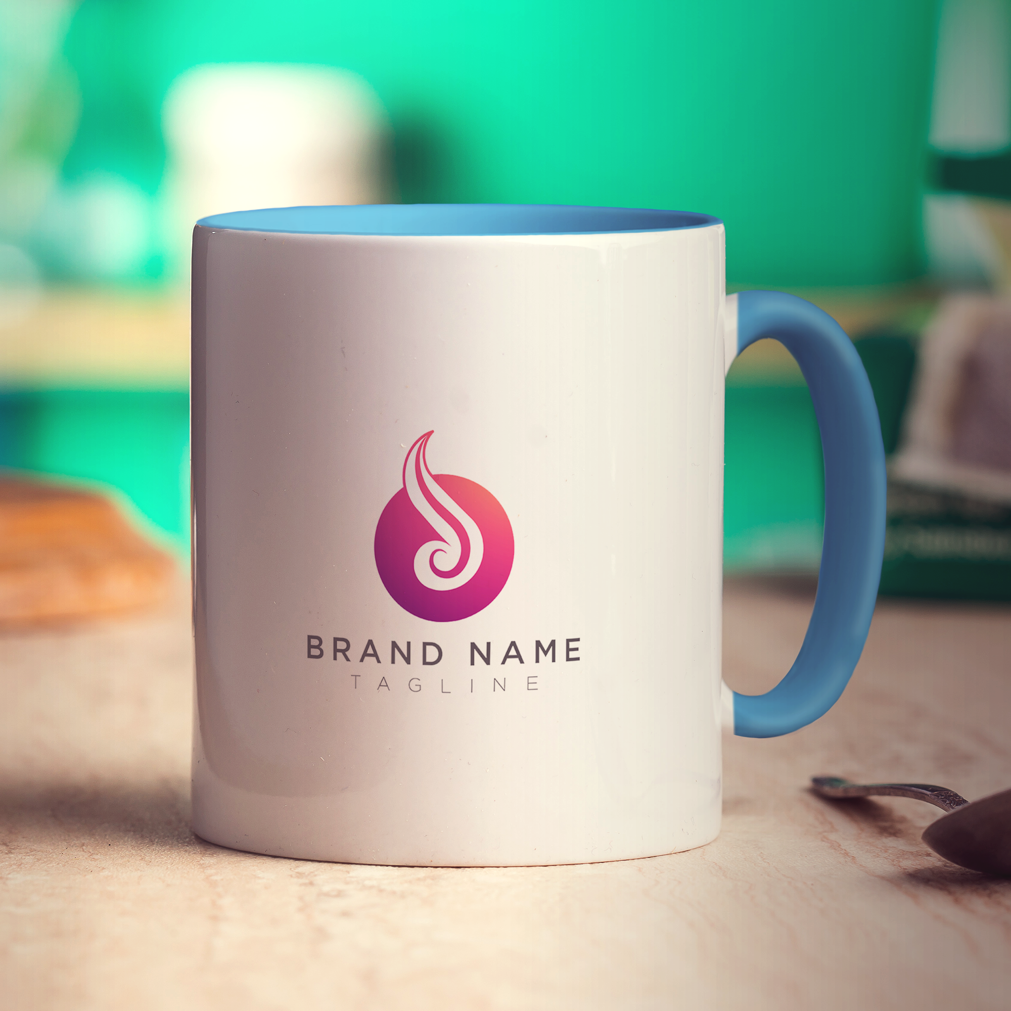 Double Sided Logo Print Mug