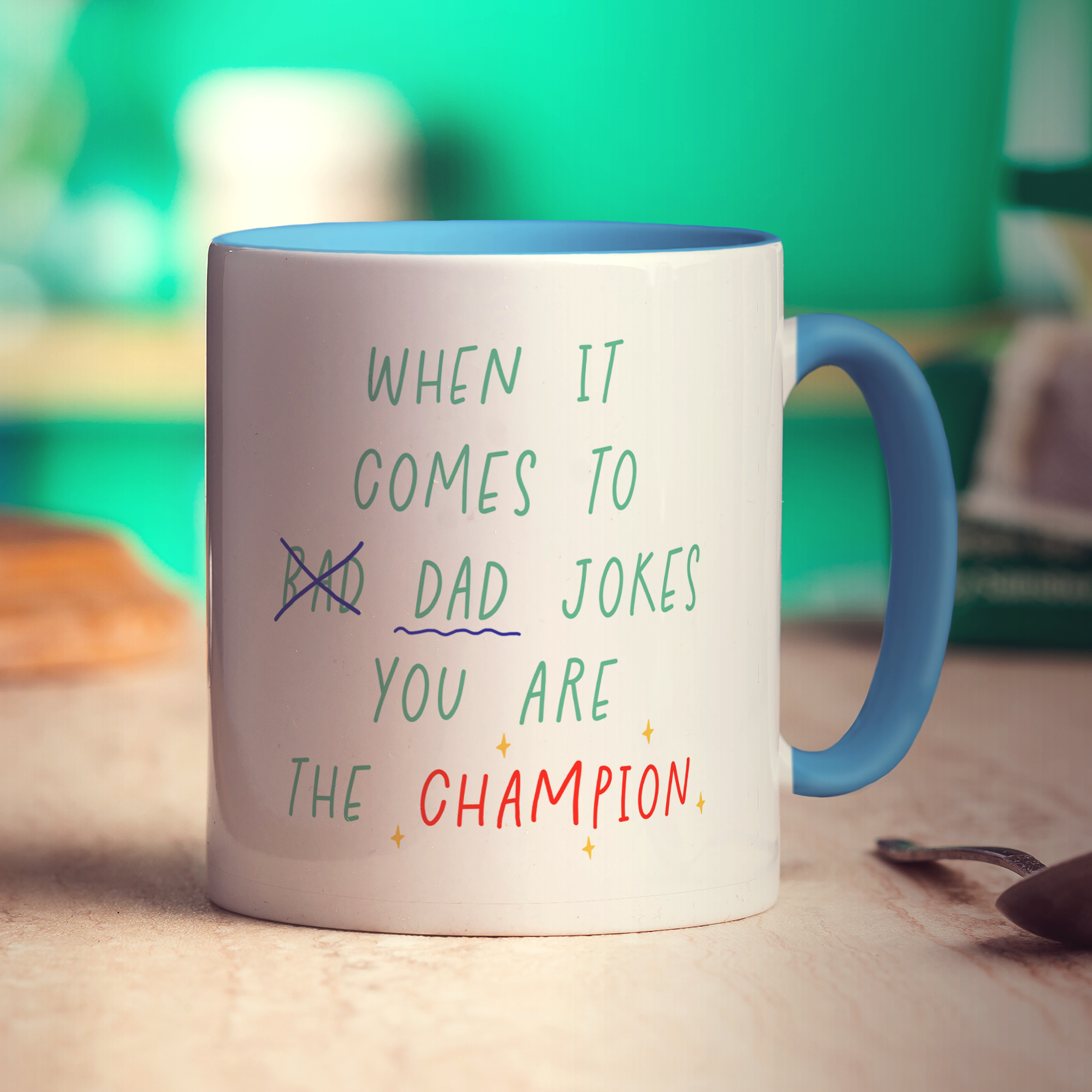 When it Comes to Dad Jokes, You are the Champion Photo Mug