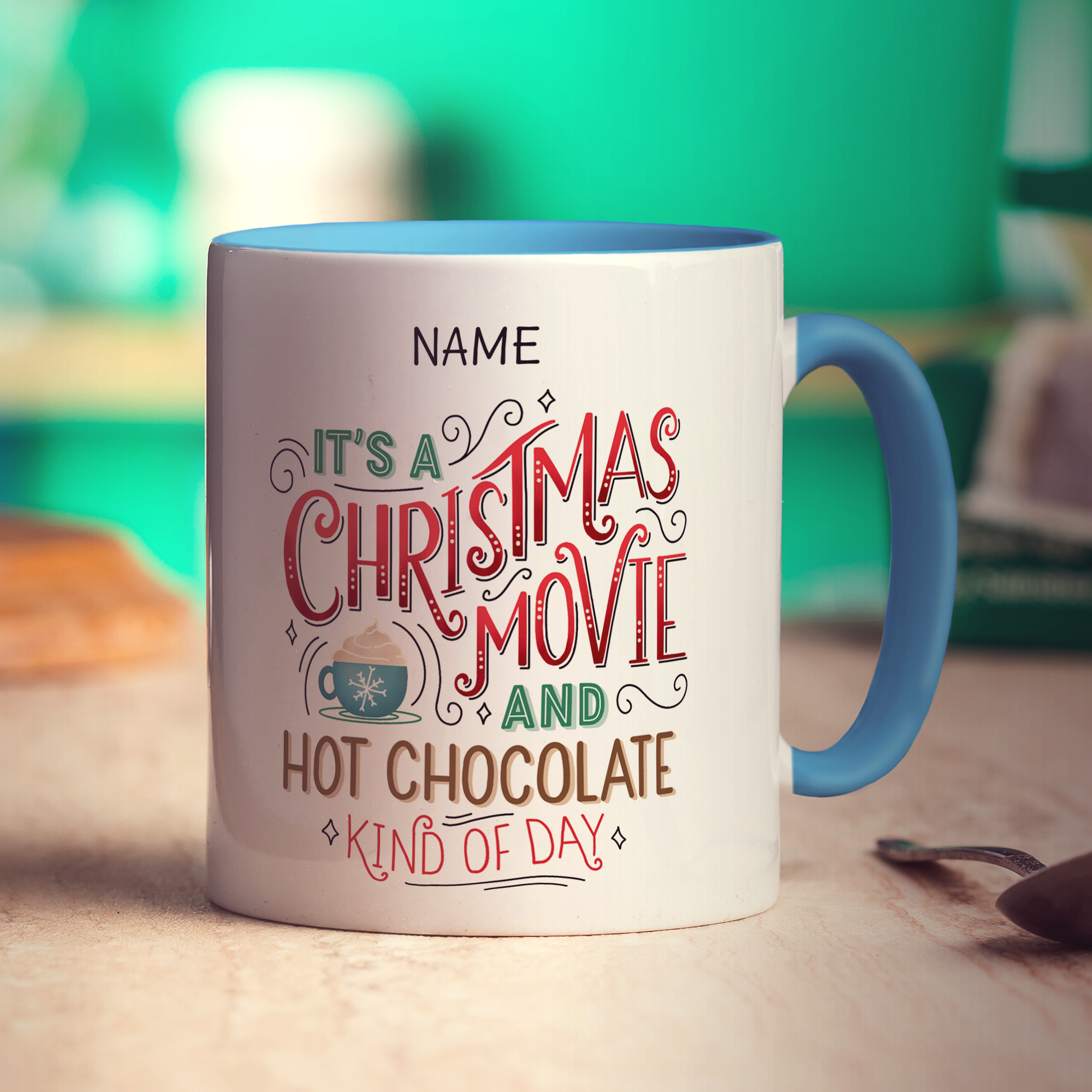 Christmas Movie Hot Chocolate Name Mug