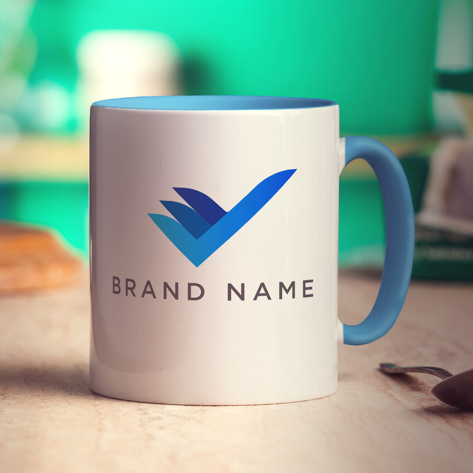 Promotional Mug with Logo and Text