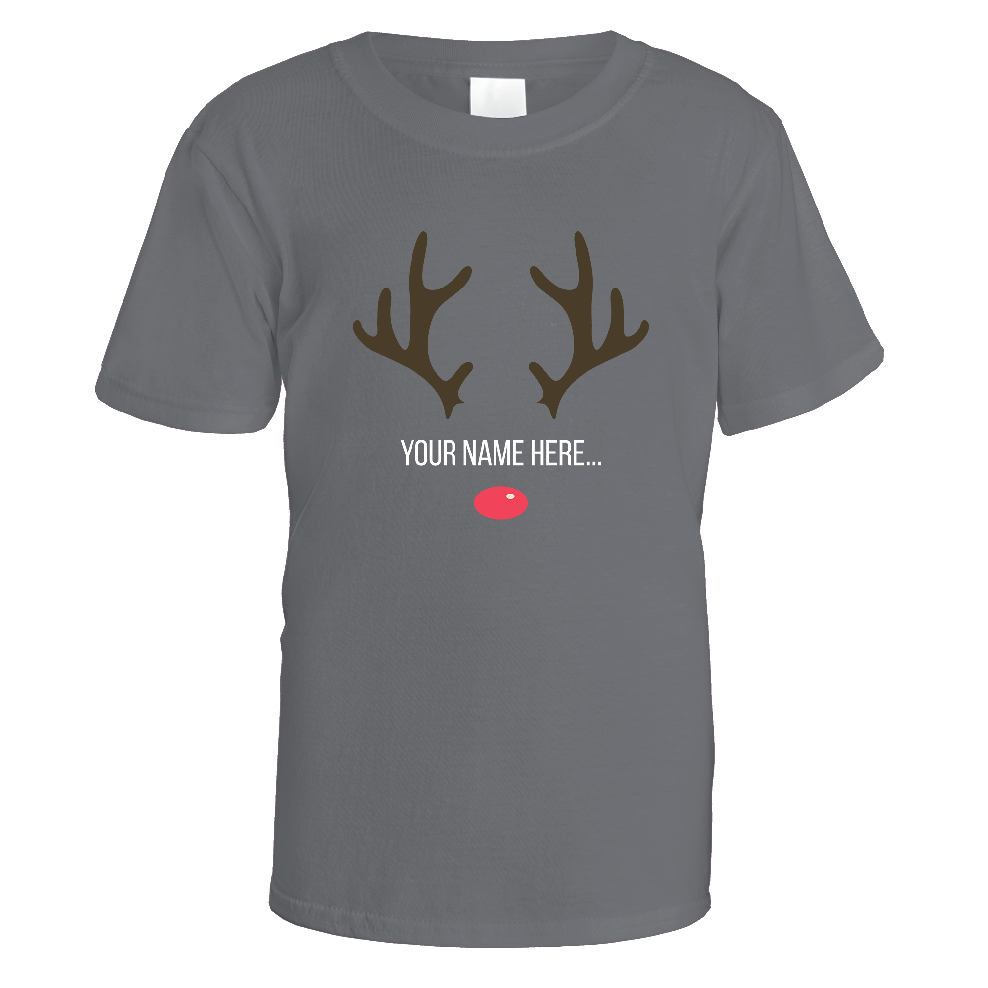 Festive Reindeer Name Personalised T-Shirt