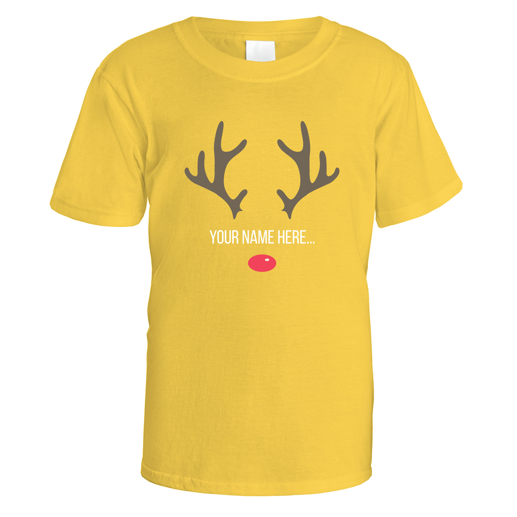 Festive Reindeer Name Personalised T-Shirt