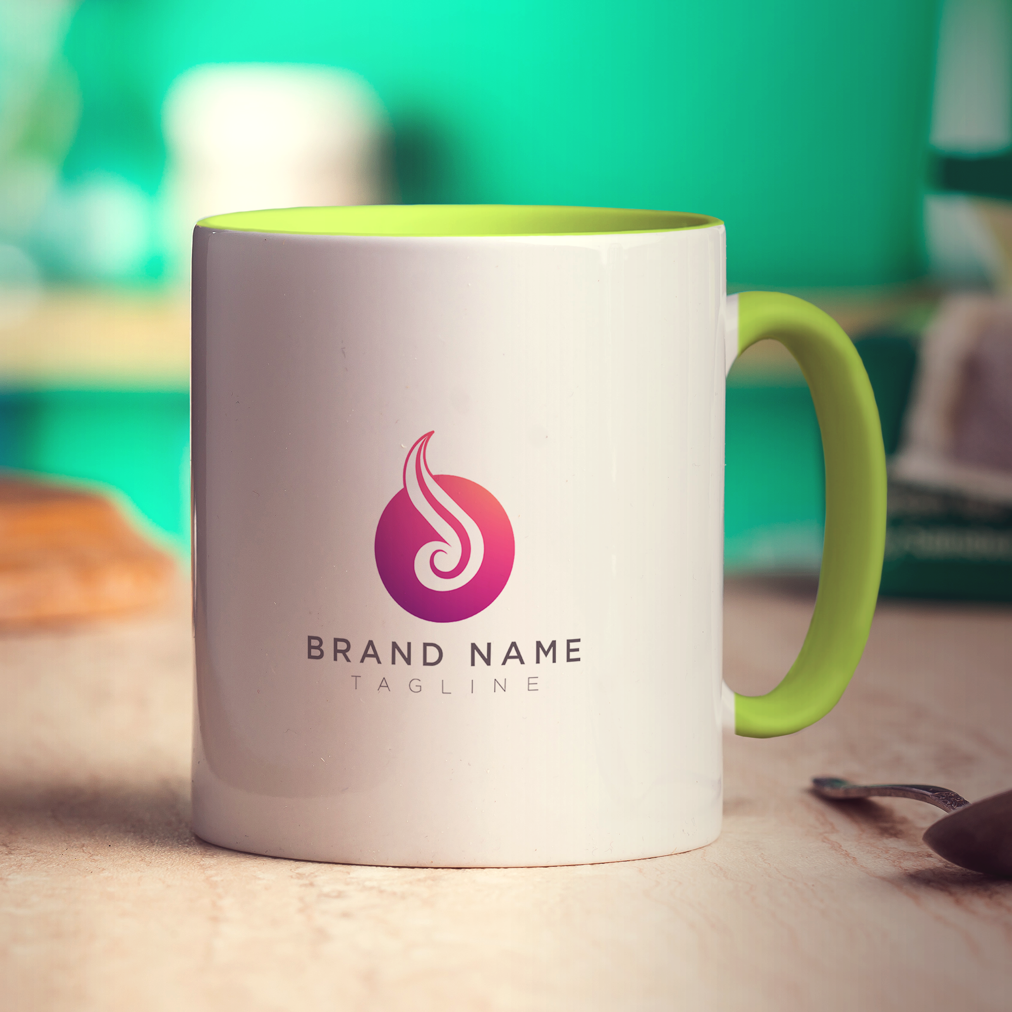 Double Sided Logo Print Mug