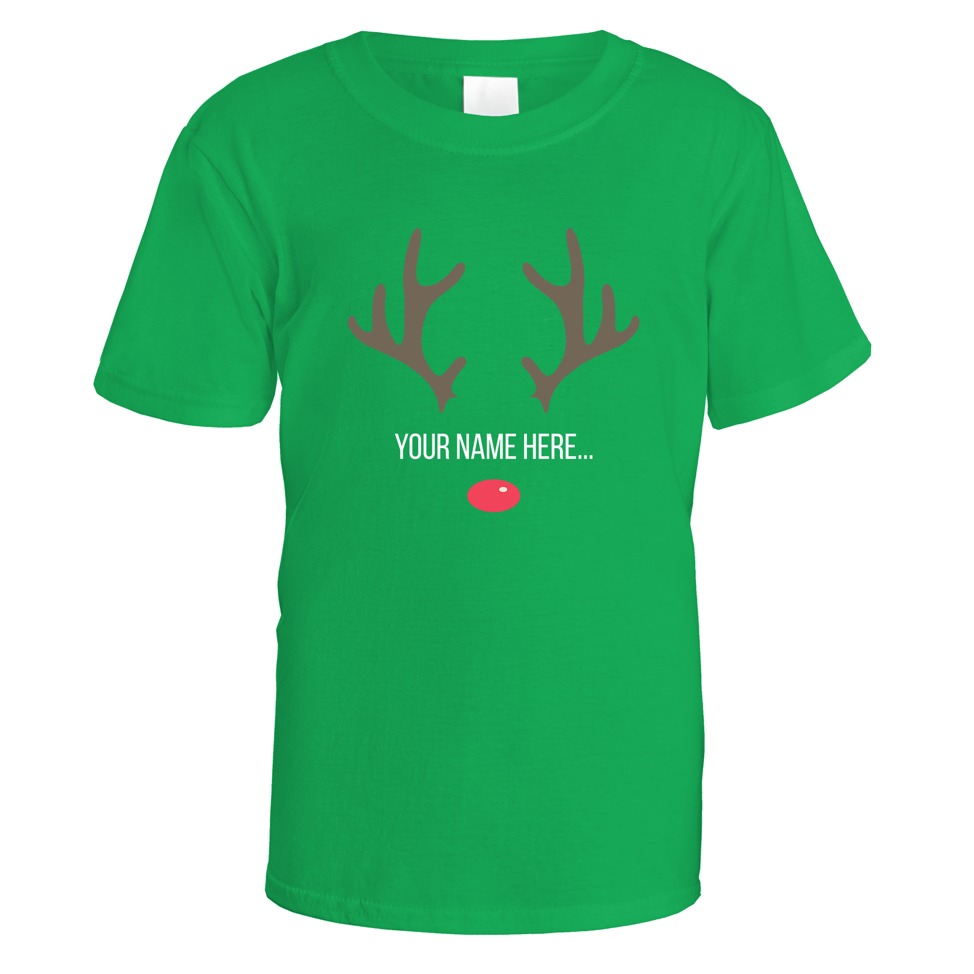 Festive Reindeer Name Personalised T-Shirt