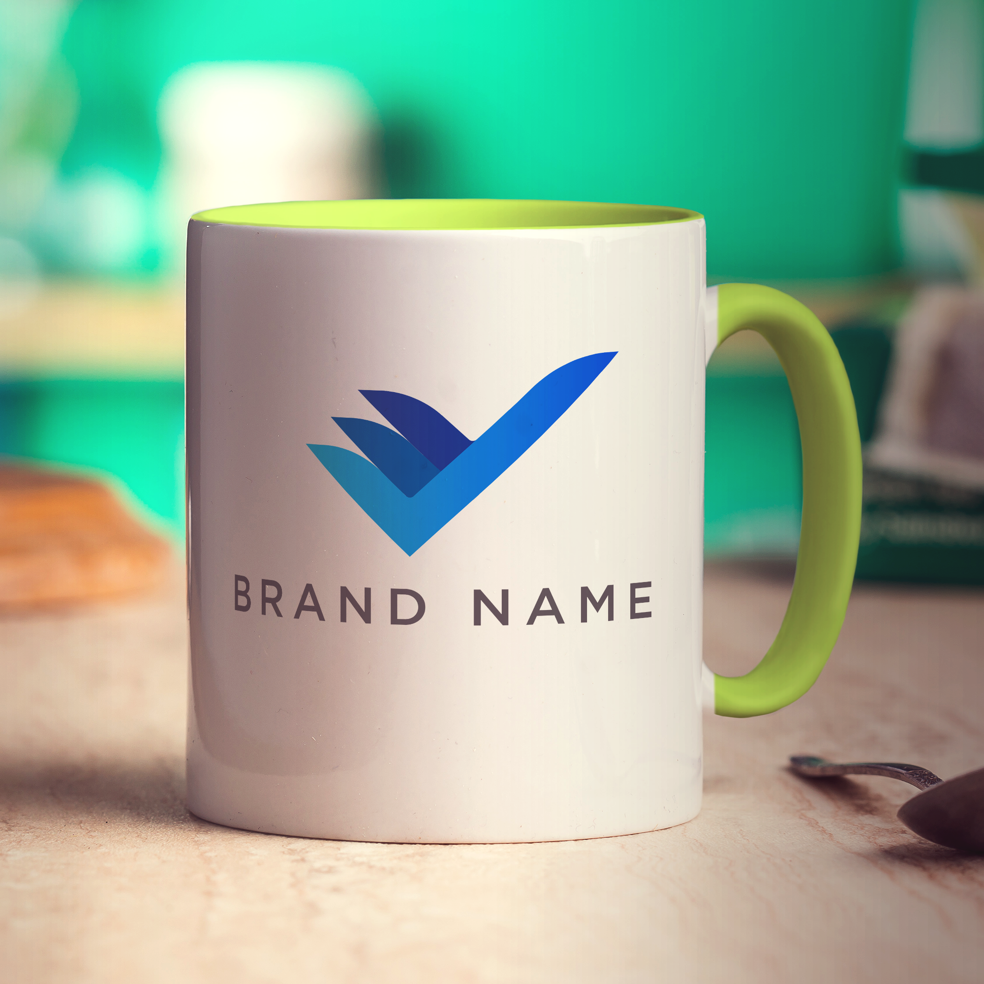 Promotional Mug with Logo and Text