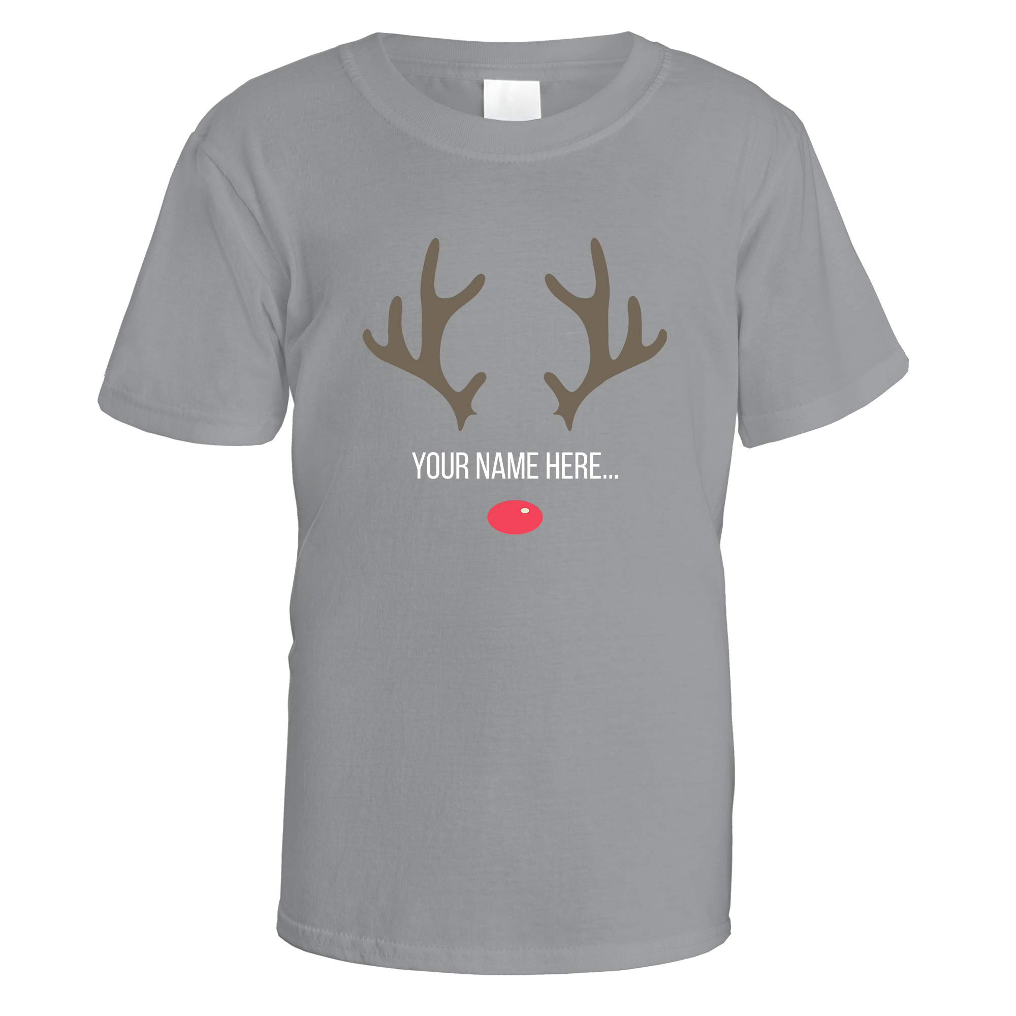 Festive Reindeer Name Personalised T-Shirt