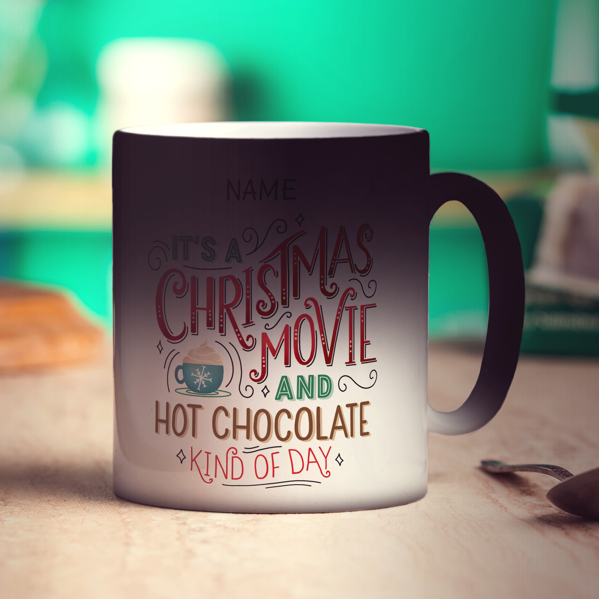 Christmas Movie Hot Chocolate Name Mug
