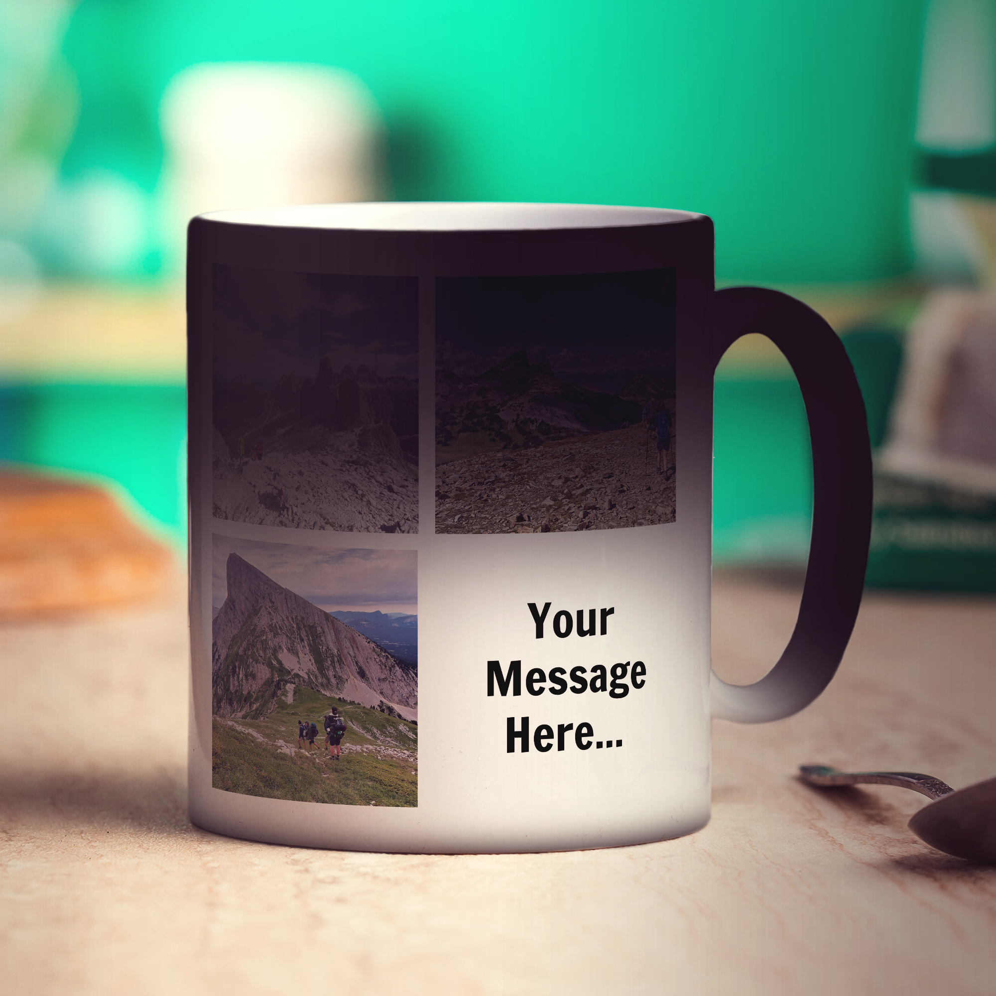 3 Photo and Message Collage Mug