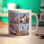 4 Photo Collage Mug - Standard 330ml (11oz) / White
