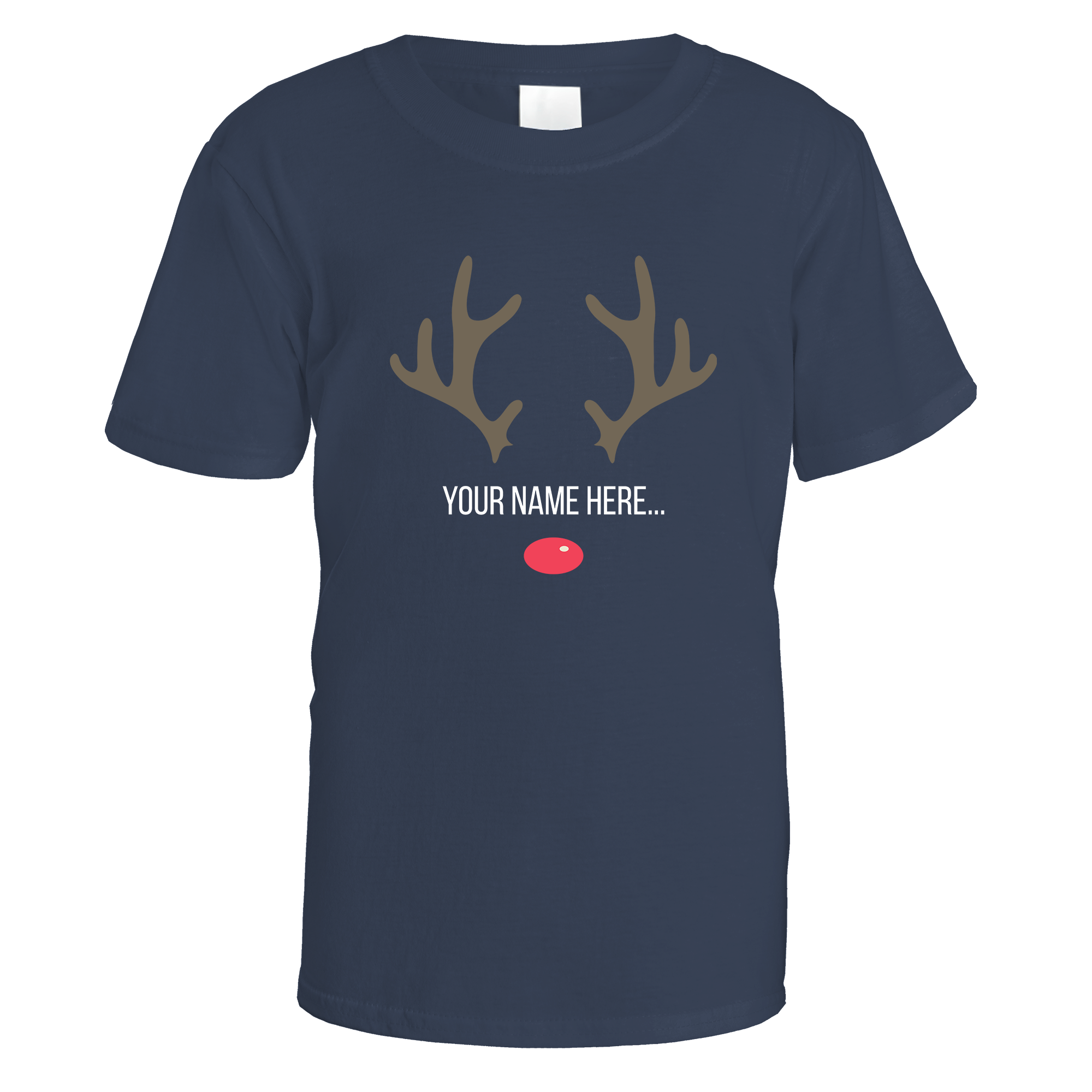 Festive Reindeer Name Personalised T-Shirt