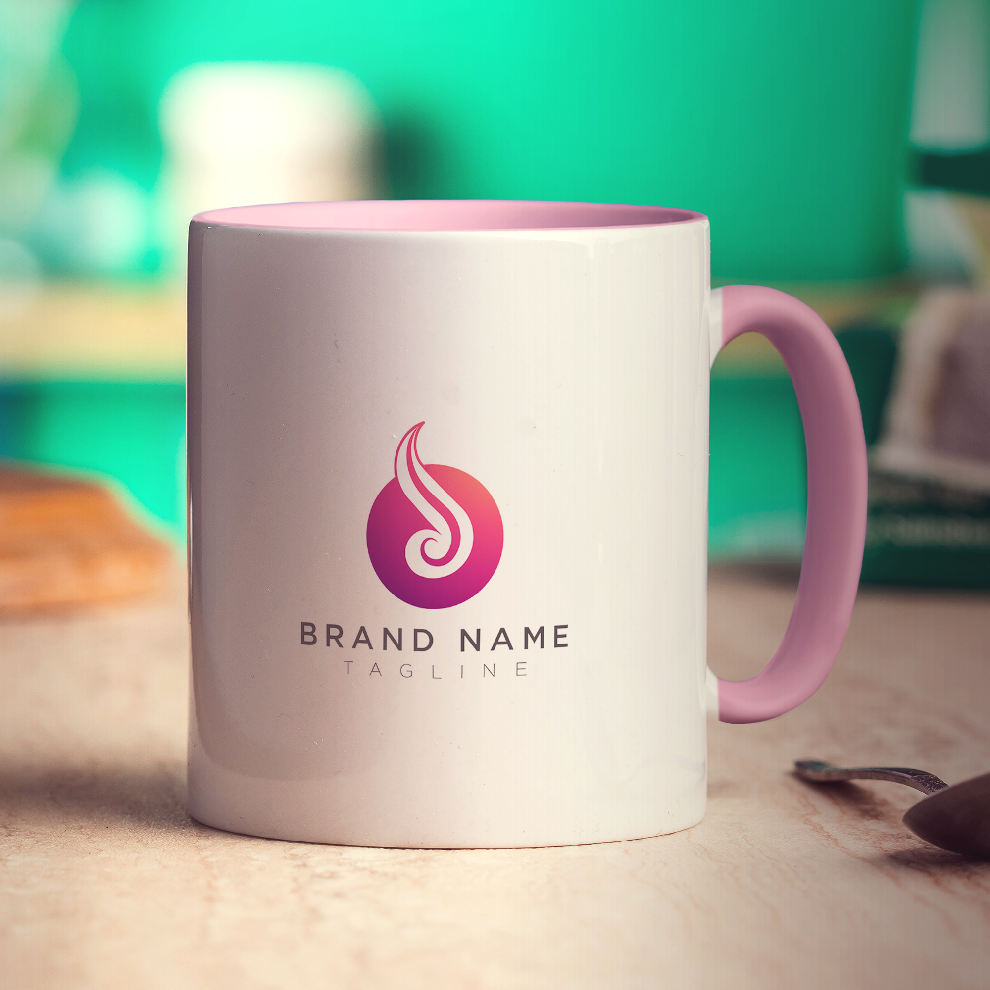 Double Sided Logo Print Mug