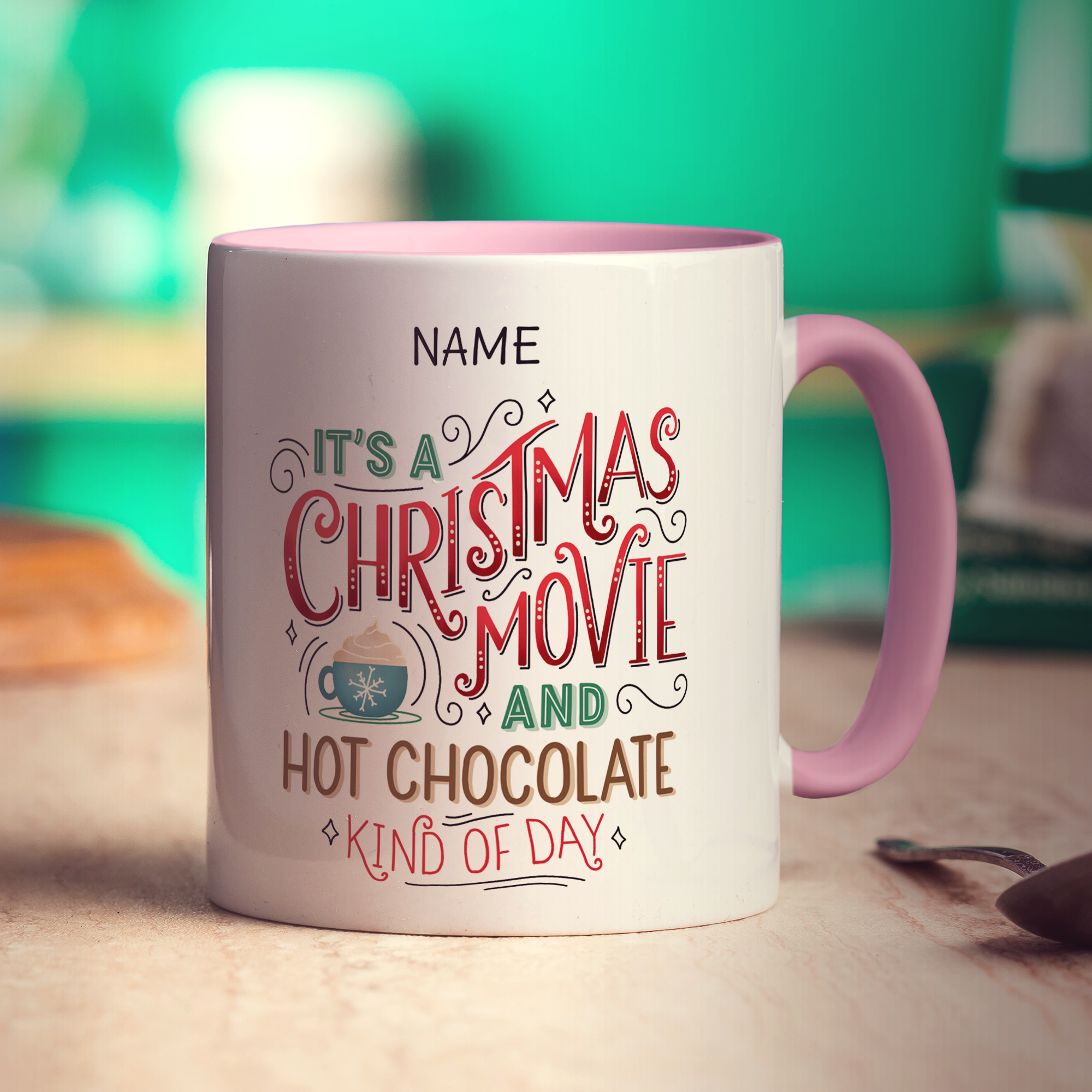 Christmas Movie Hot Chocolate Name Mug