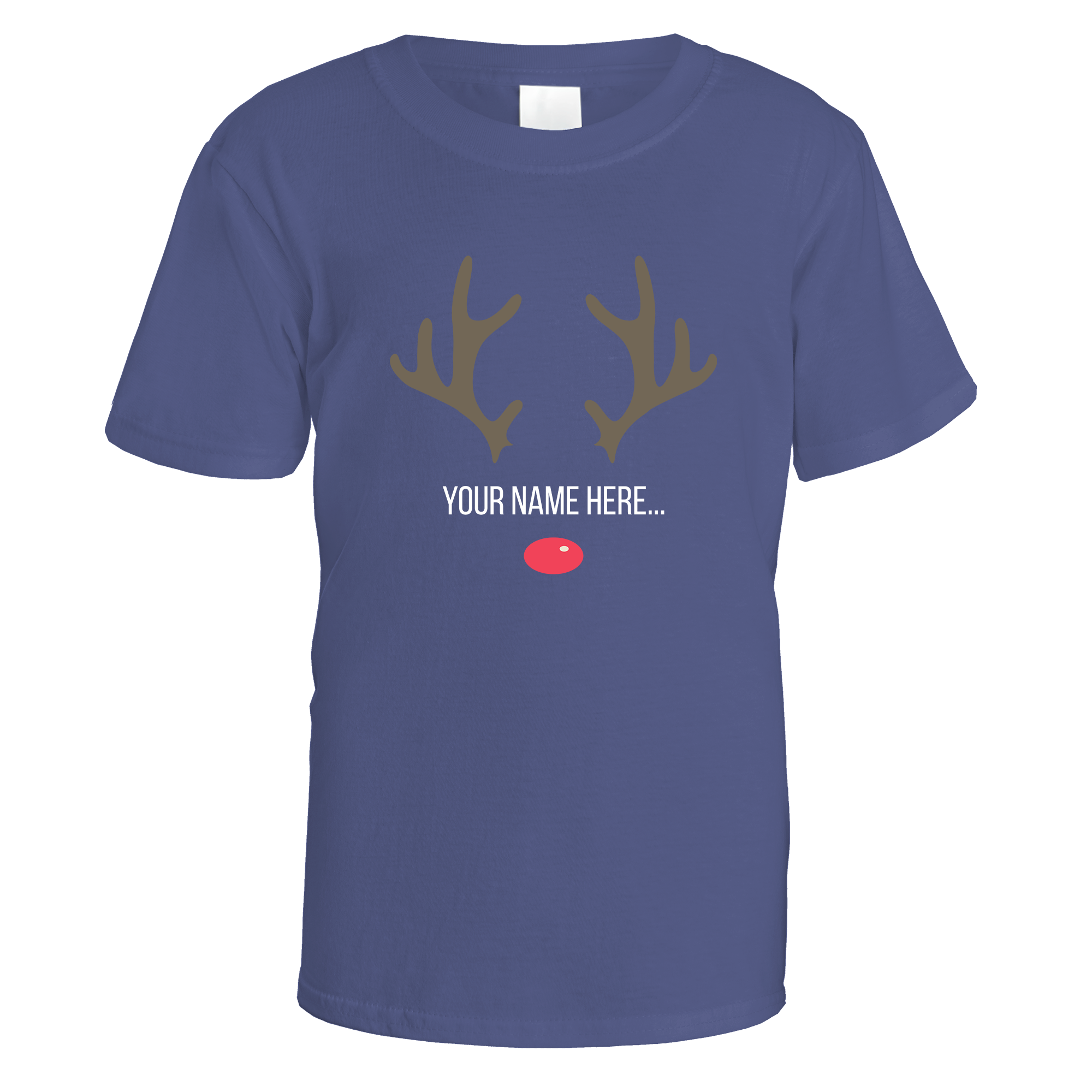 Festive Reindeer Name Personalised T-Shirt