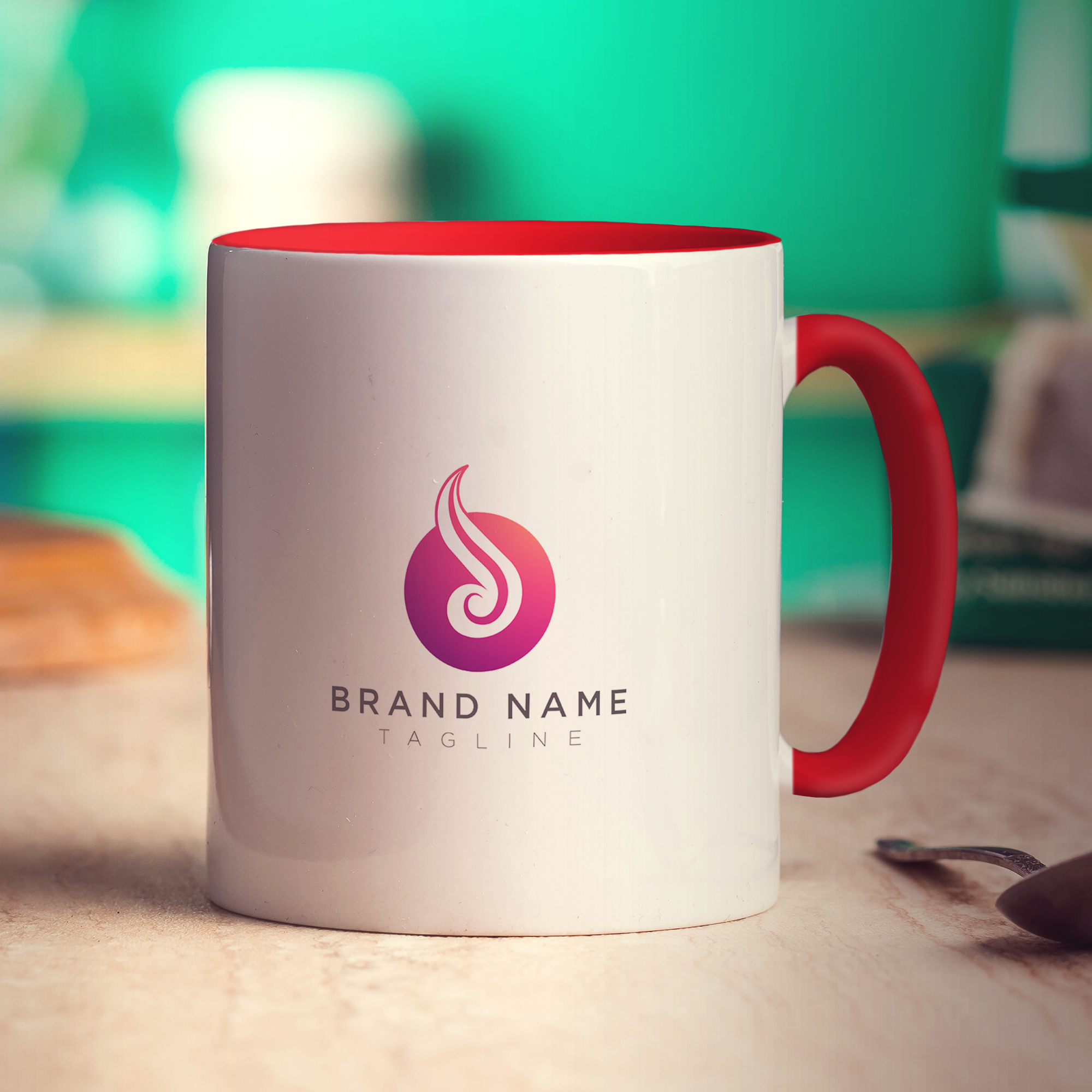 Double Sided Logo Print Mug