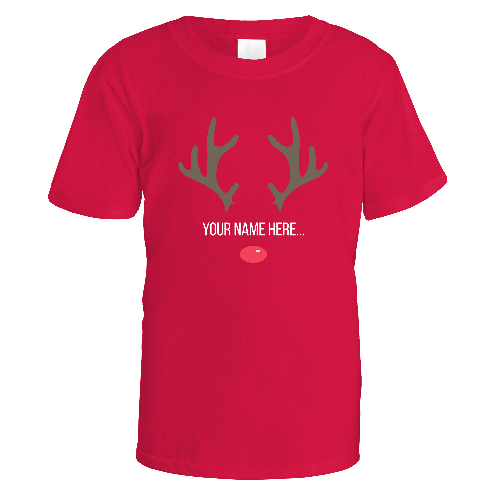 Festive Reindeer Name Personalised T-Shirt