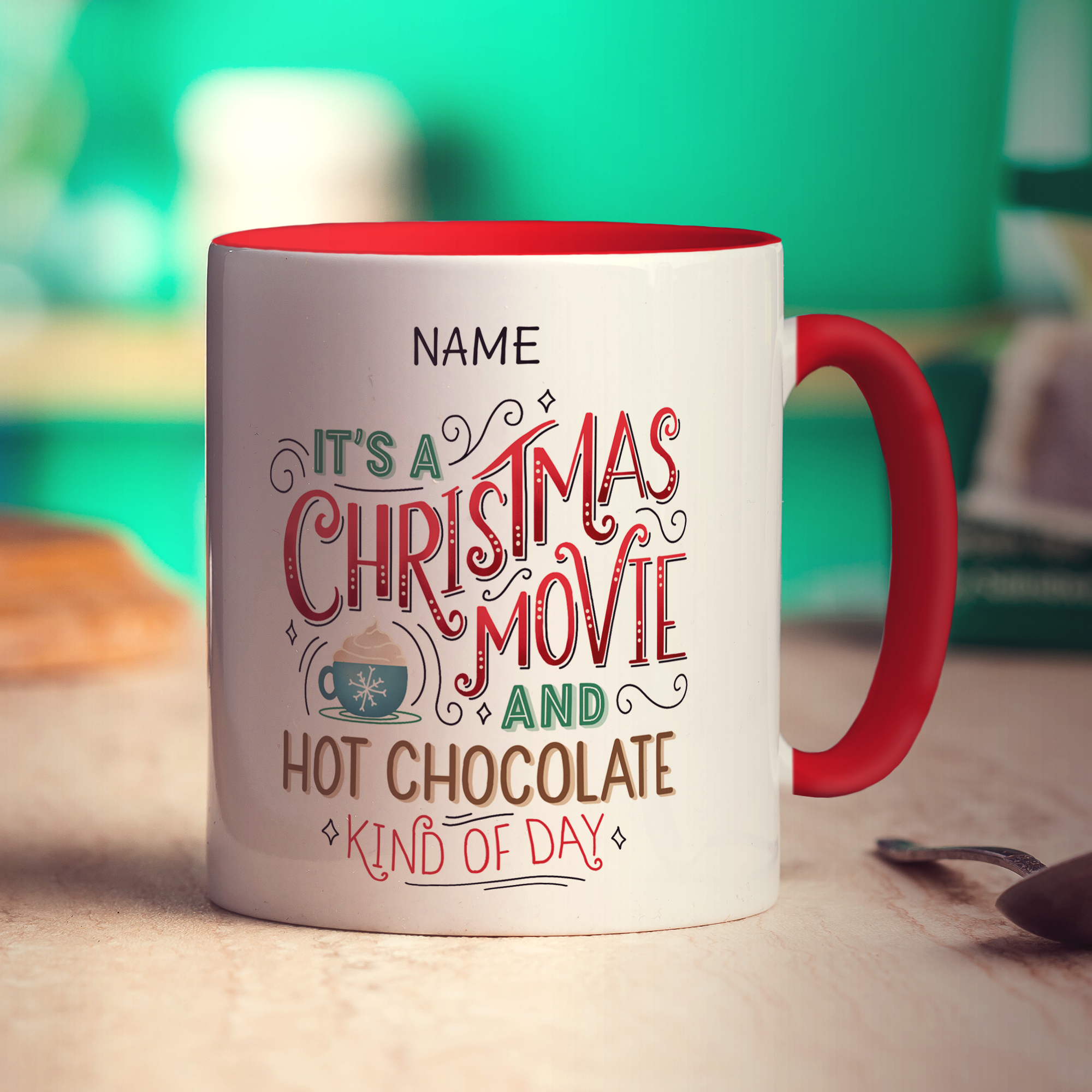 Christmas Movie Hot Chocolate Name Mug