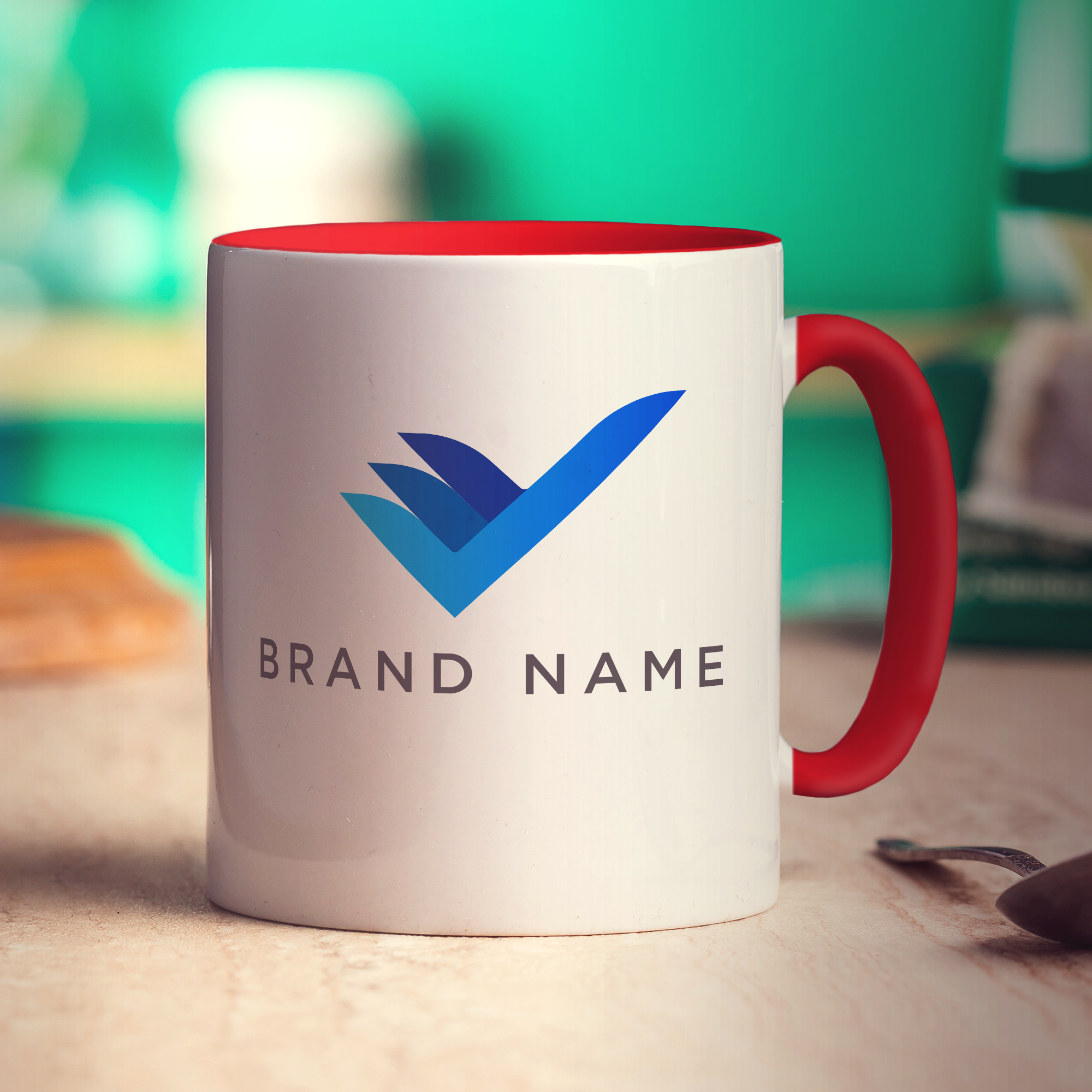 Promotional Mug with Logo and Text