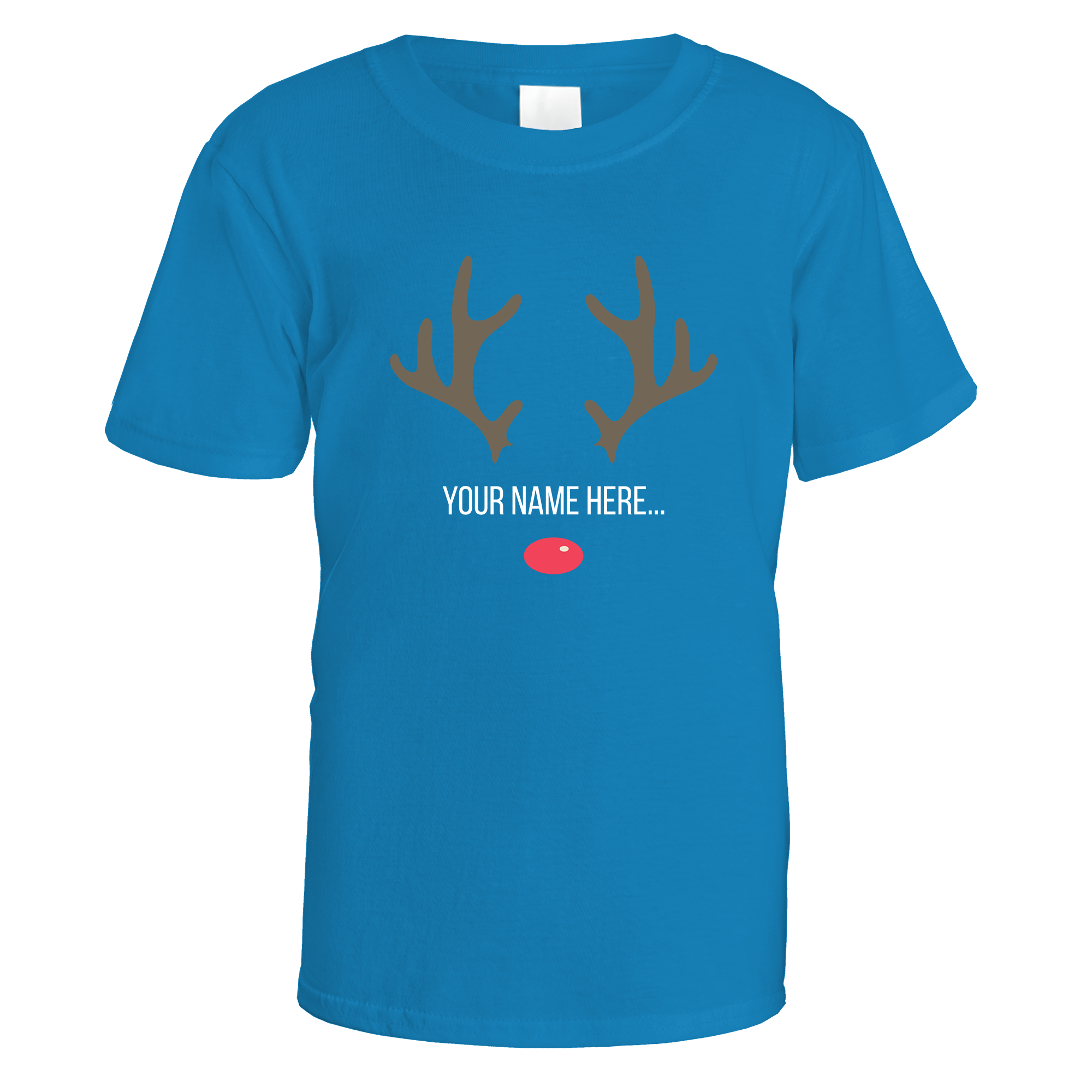Festive Reindeer Name Personalised T-Shirt