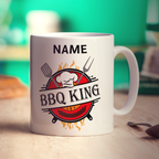 BBQ King Name Mug - Standard 330ml (11oz) / White