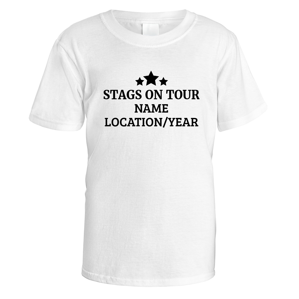 Stags on Tour Stars T-Shirt - XX Large / White
