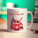 Christmas Hot Chocolate Name Mug - Standard 330ml (11oz) / White