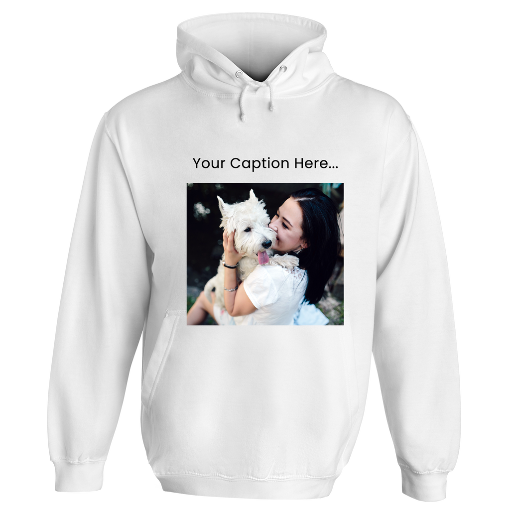 Personalised Photo and Top Caption Hoodie