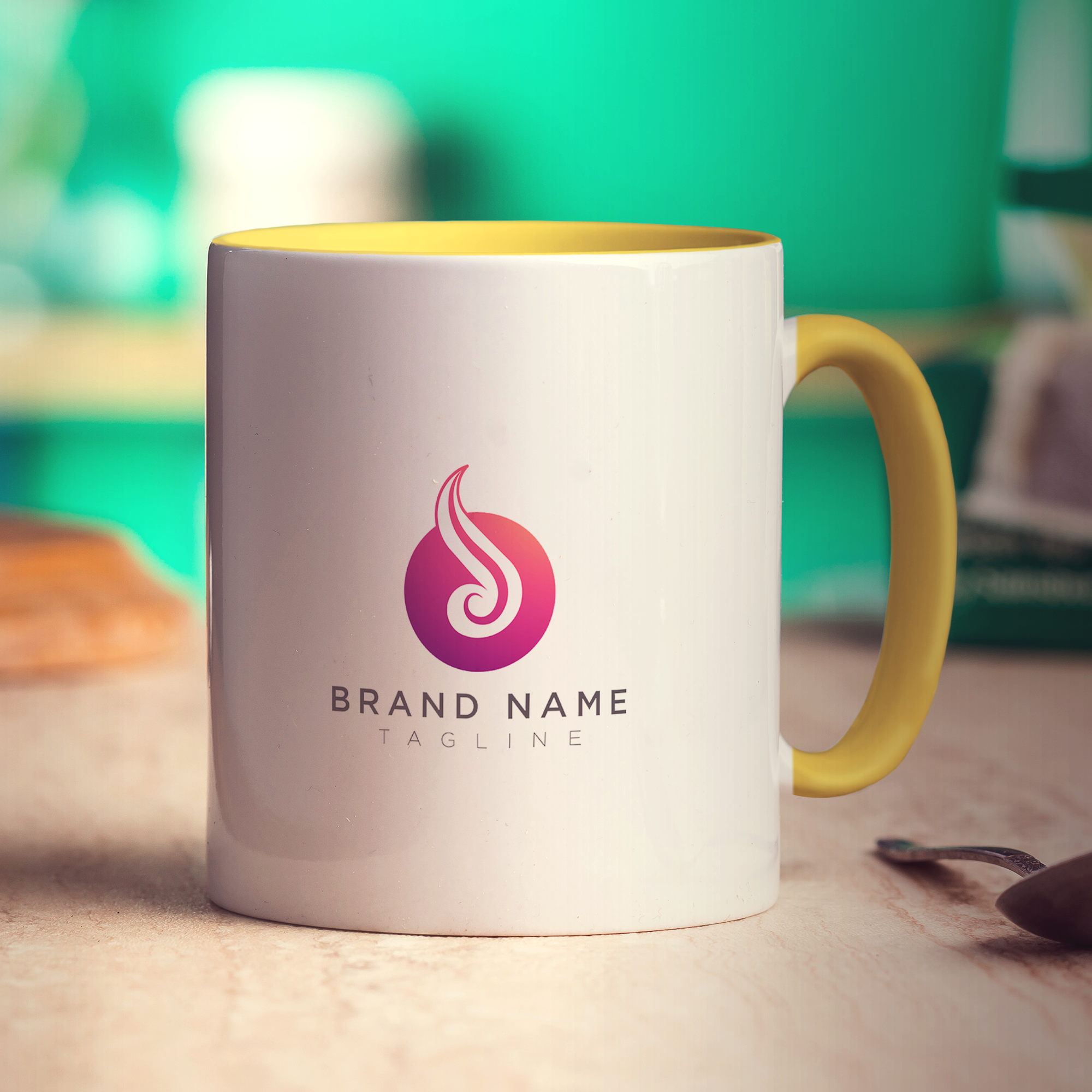 Double Sided Logo Print Mug