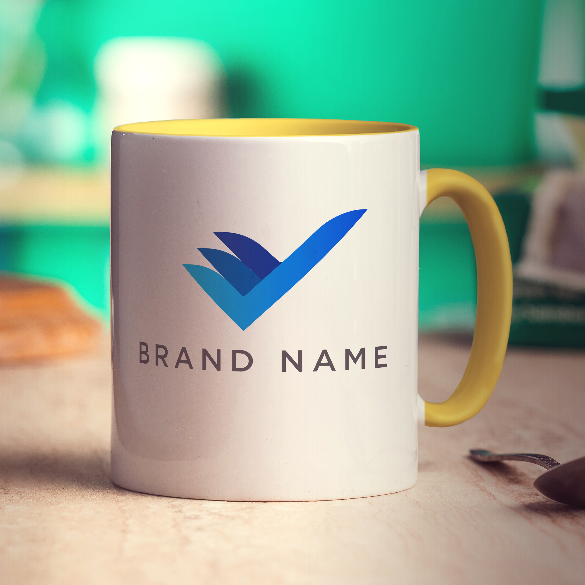 Promotional Mug with Logo and Text