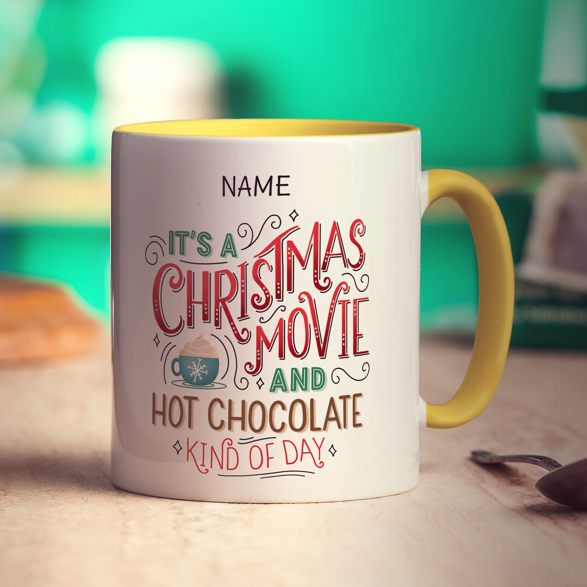 Christmas Movie Hot Chocolate Name Mug