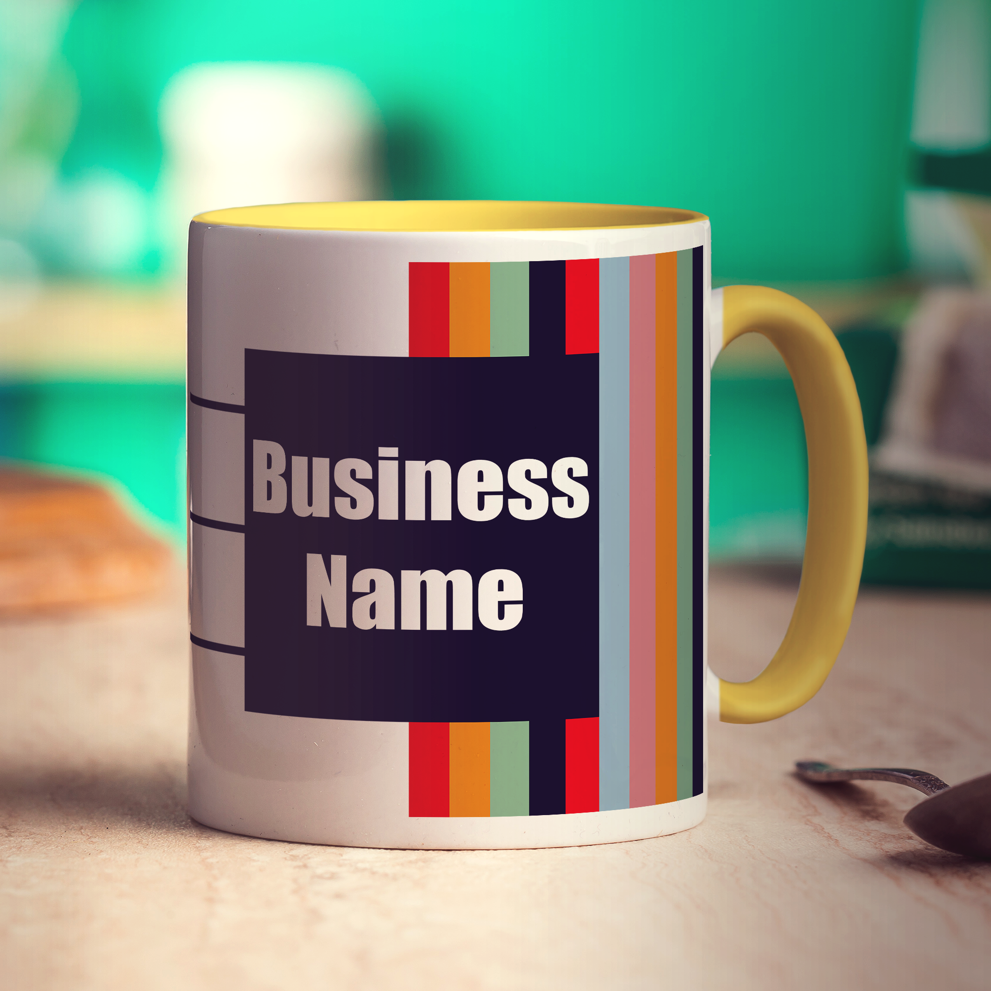 Promotional Mug with Funky Stripes