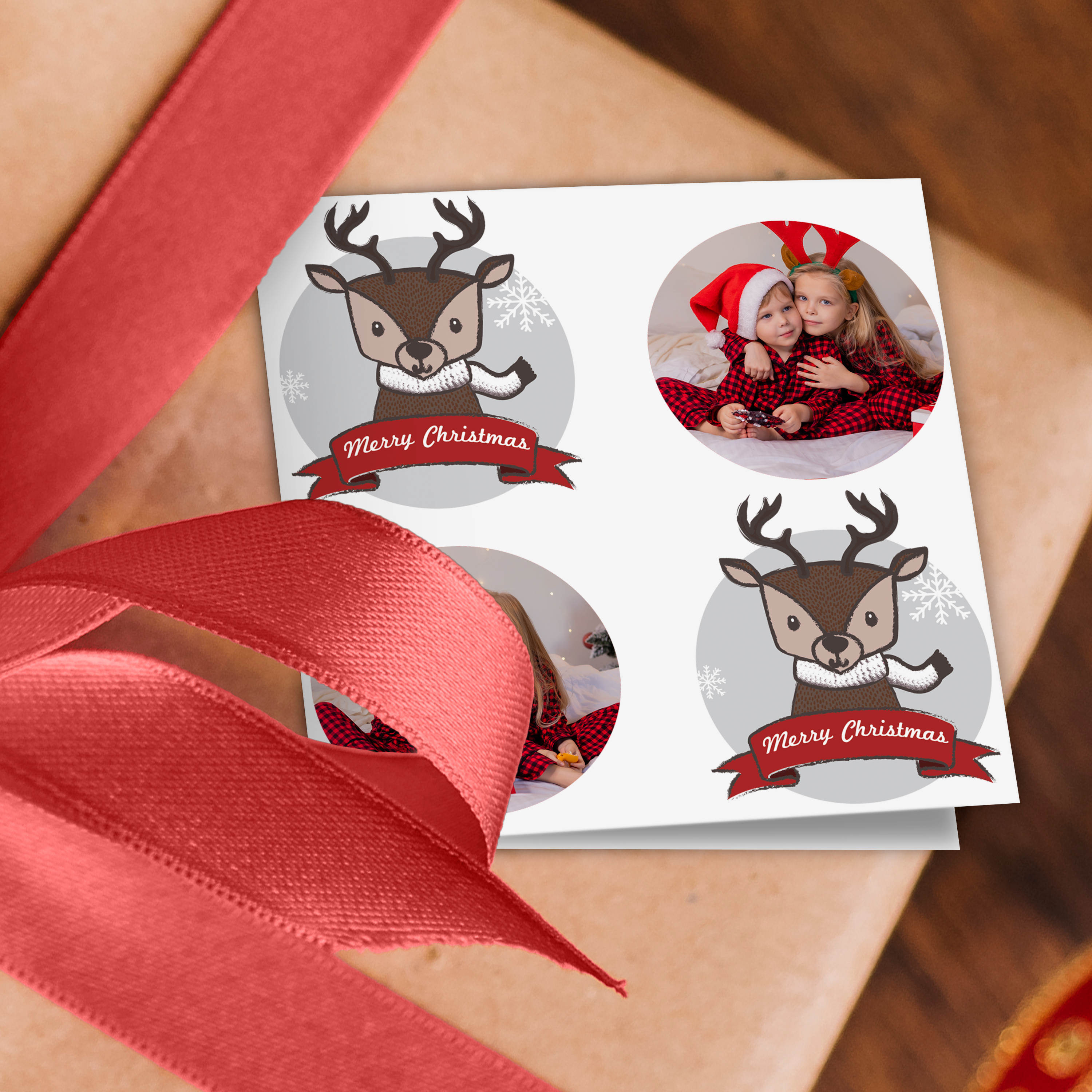 Christmas Reindeer & Photo Wrapping Paper