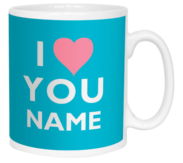 I Heart You - Blue Name Mug