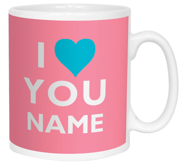 I Heart You - Pink Name Mug