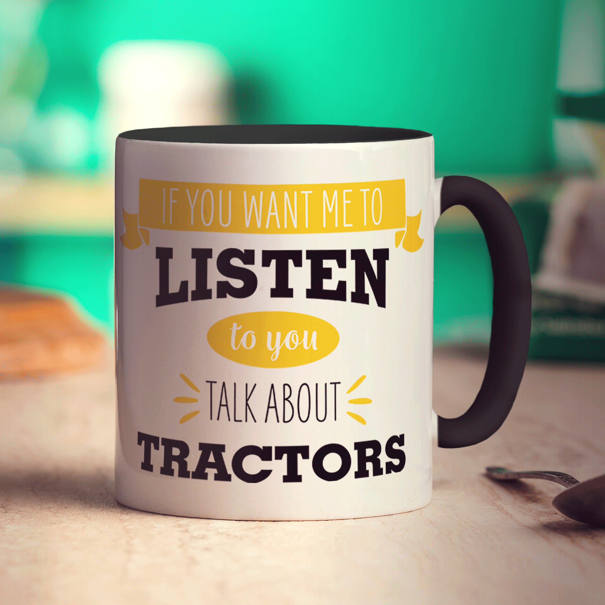 If You Want Me To Listen To You Talk About Tractors Mug - Standard 330ml (11oz) / Black