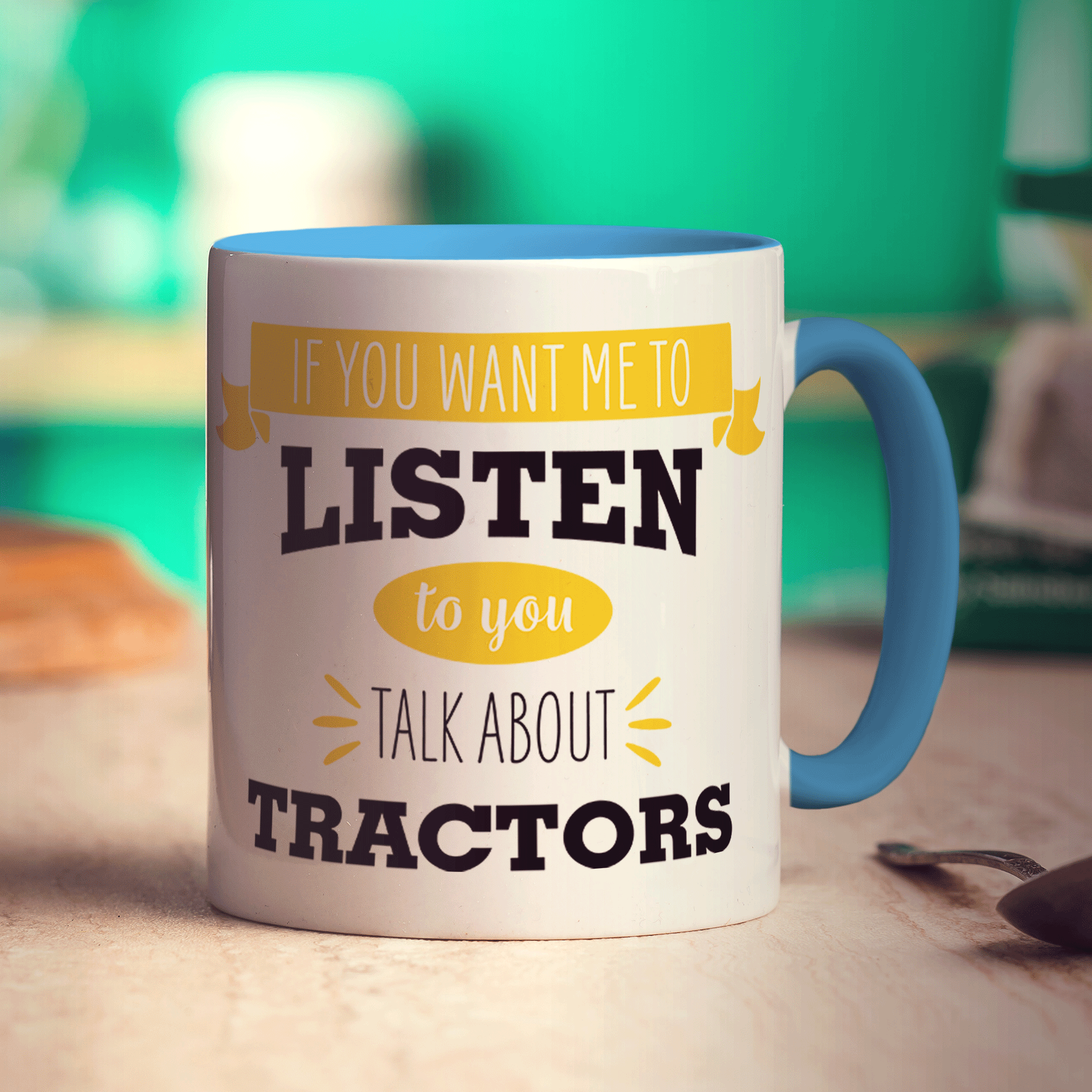 If You Want Me To Listen To You Talk About Tractors Mug - Standard 330ml (11oz) / Blue