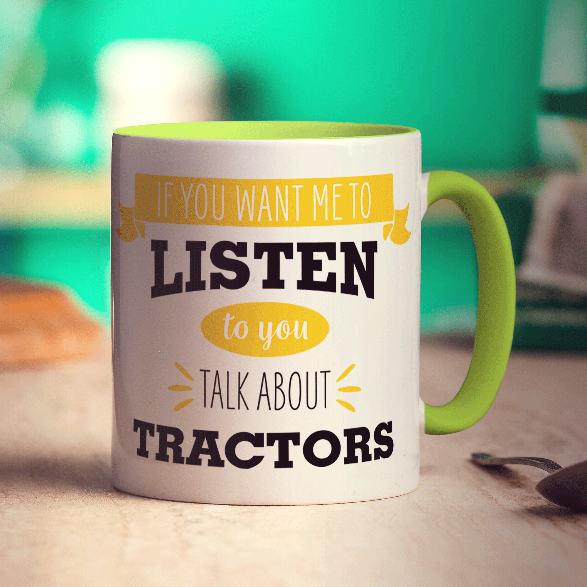If You Want Me To Listen To You Talk About Tractors Mug - Standard 330ml (11oz) / Green