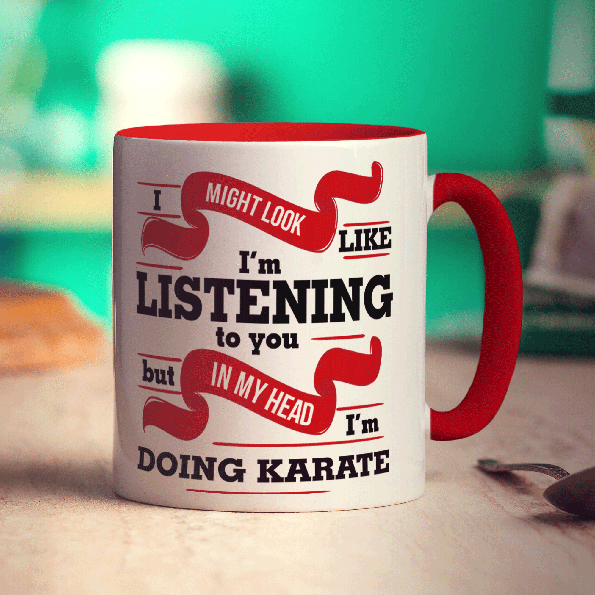 In My Head I'm Doing Karate Mug