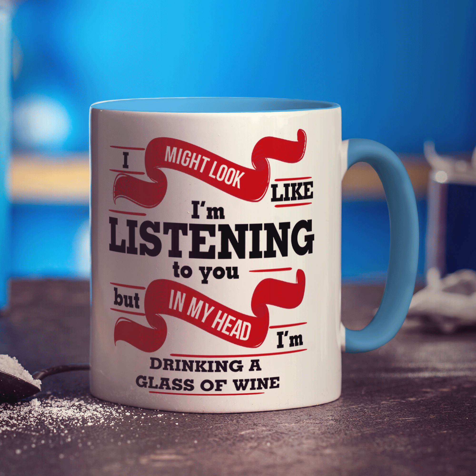 In My Head I'm Drinking A Glass Of Wine Mug