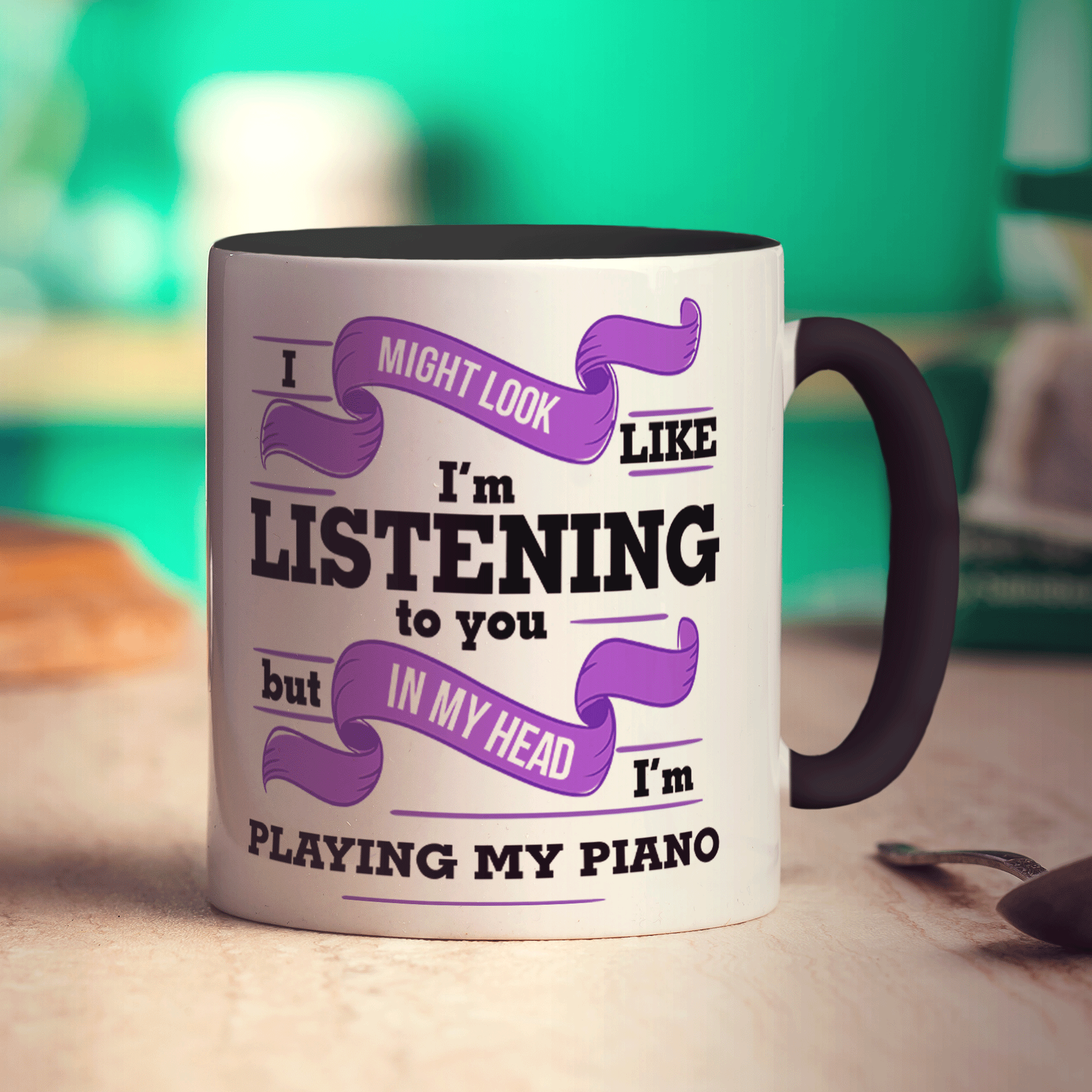 In My Head I'm Playing My Piano Mug