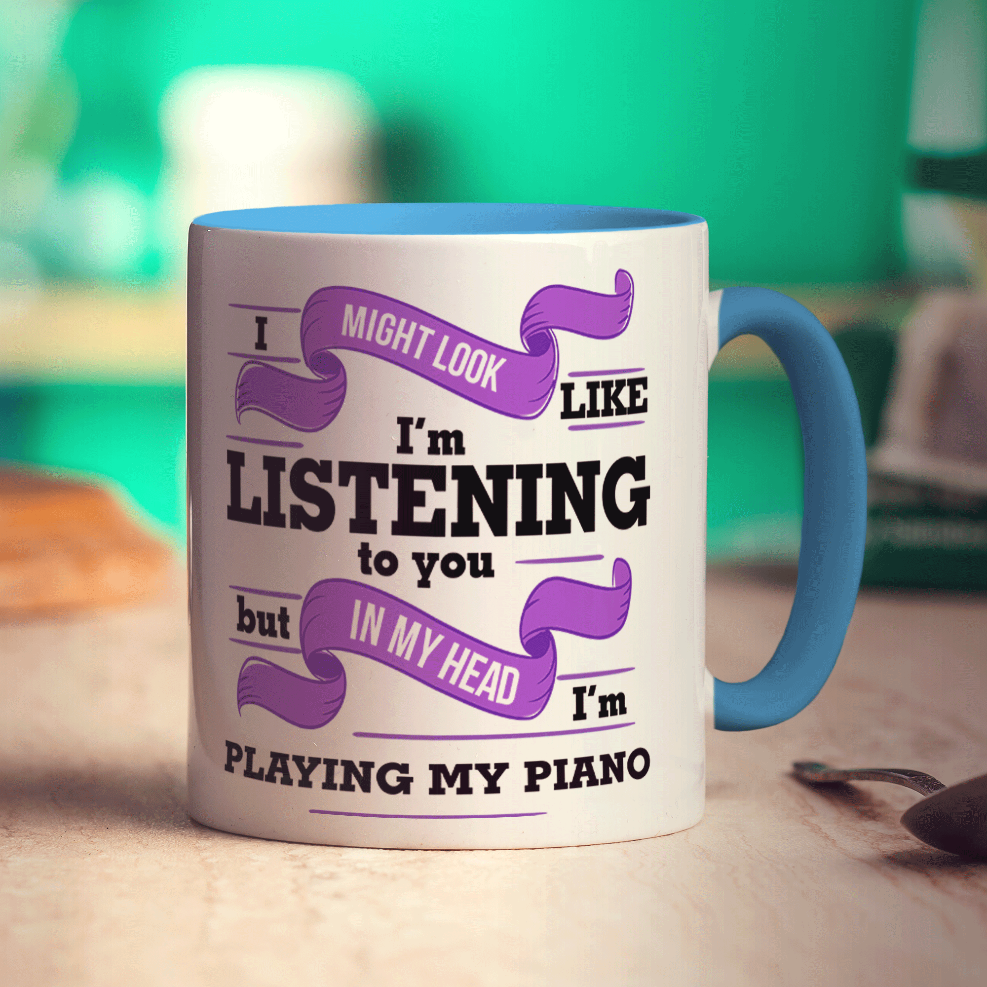 In My Head I'm Playing My Piano Mug
