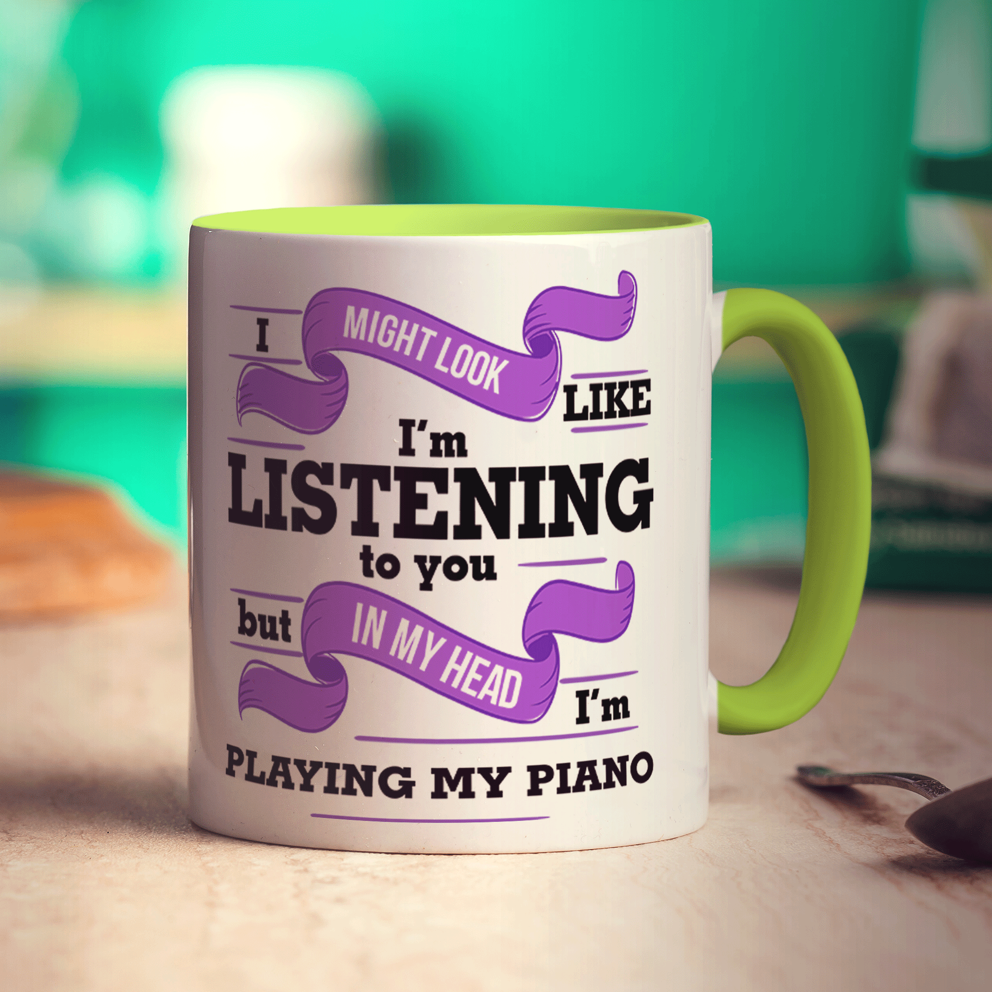 In My Head I'm Playing My Piano Mug