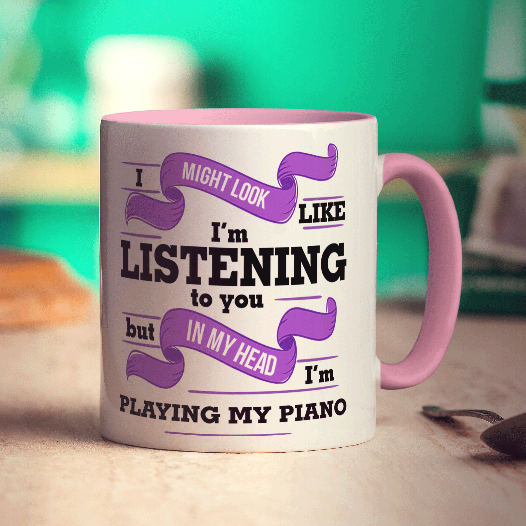 In My Head I'm Playing My Piano Mug
