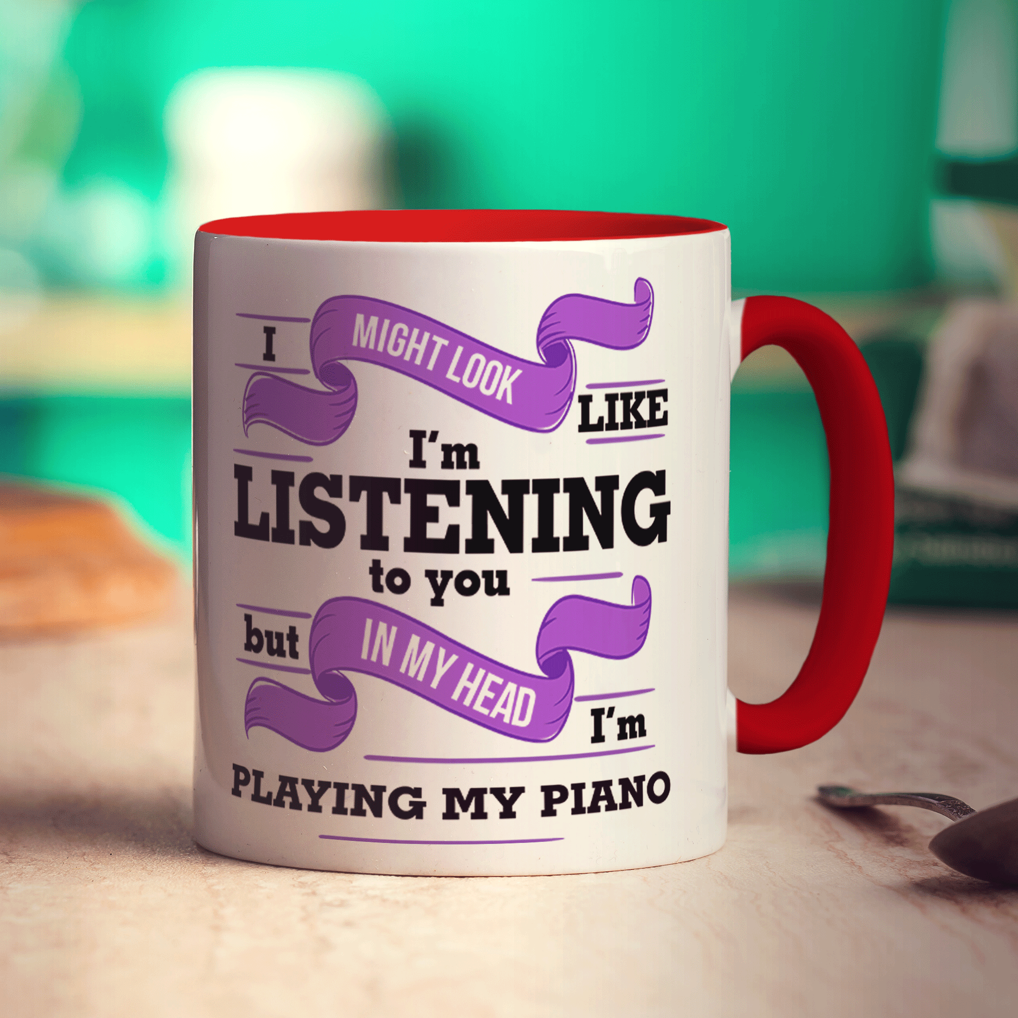 In My Head I'm Playing My Piano Mug