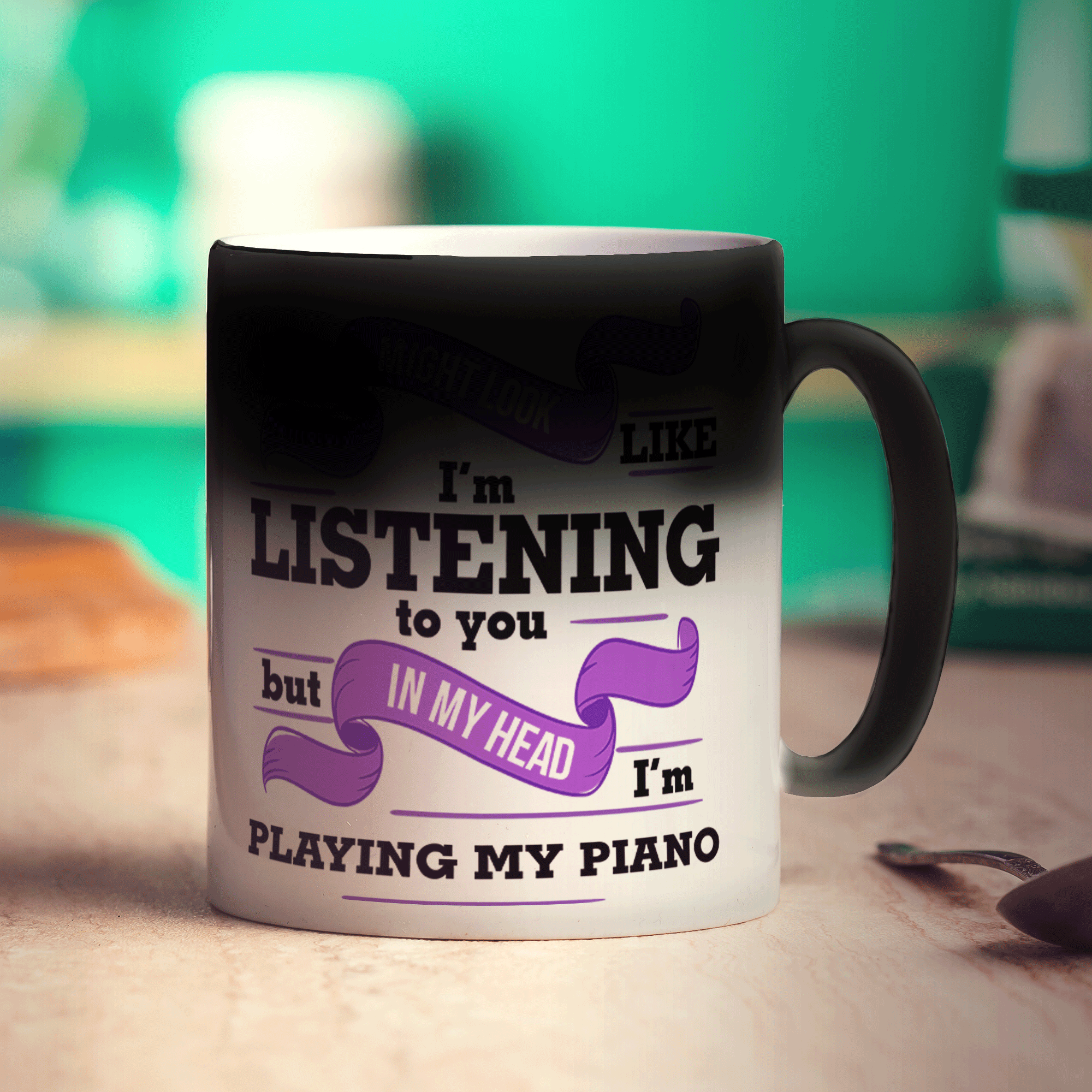 In My Head I'm Playing My Piano Mug