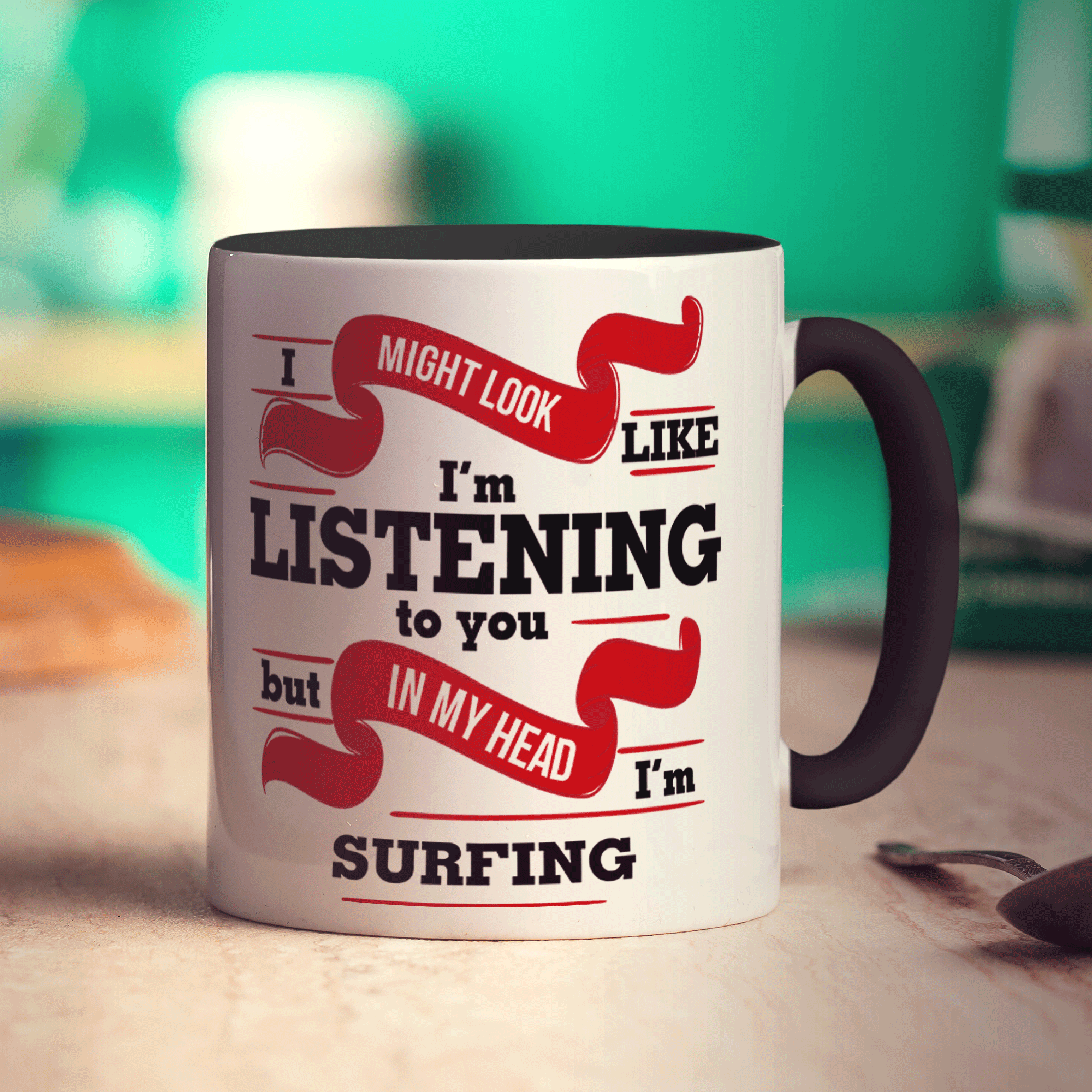 In My Head I'm Surfing Mug