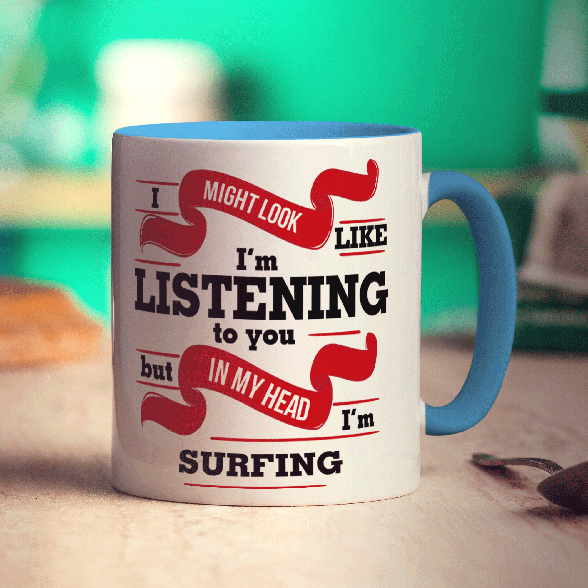 In My Head I'm Surfing Mug