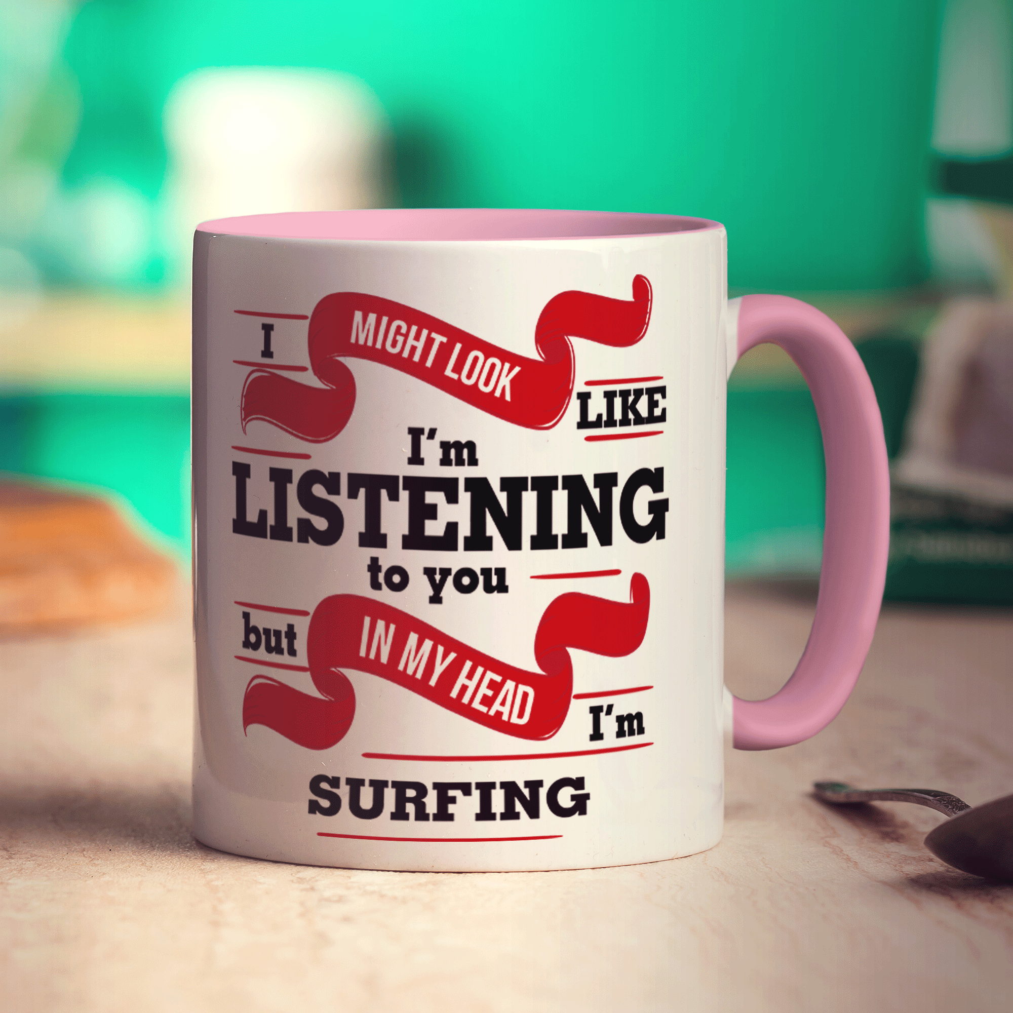 In My Head I'm Surfing Mug